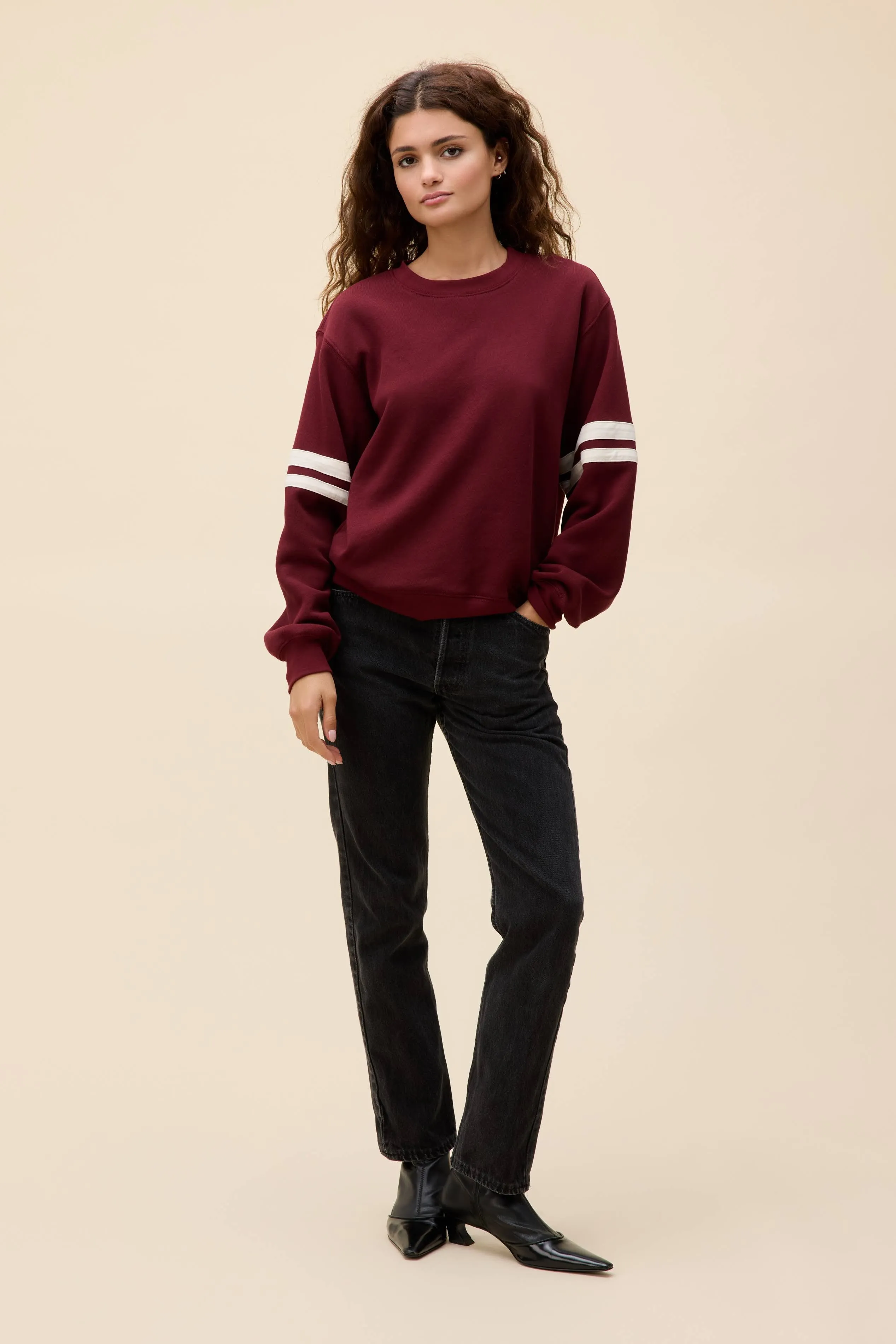 SOLID VARSITY SWEATSHIRT sold by Daydreamer product image thumbnail 3