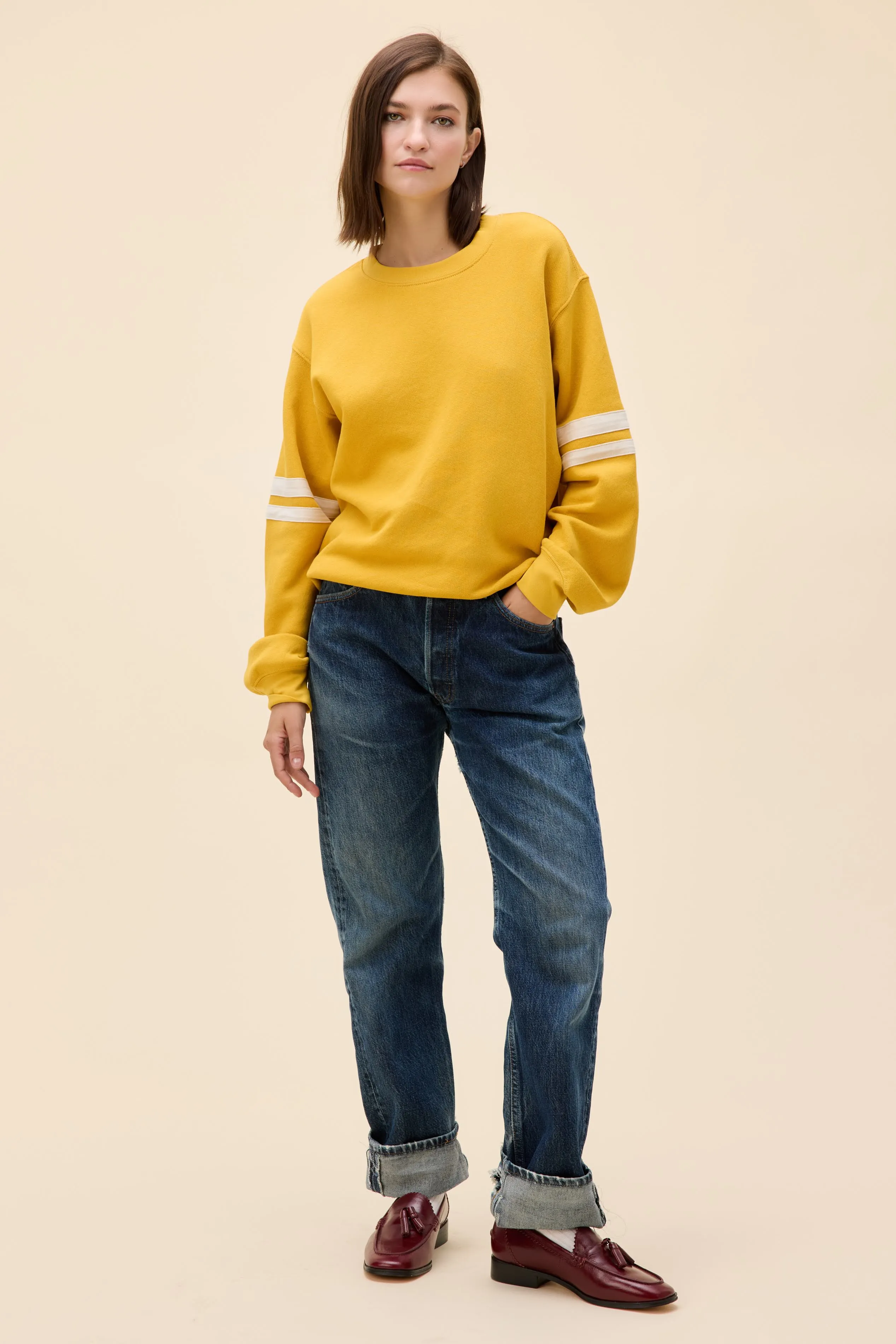 SOLID VARSITY SWEATSHIRT sold by Daydreamer product image thumbnail 3