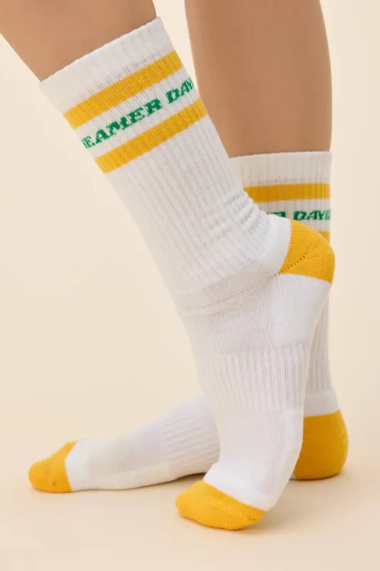 DAYDREAMER STRIPE LOGO SOCKS made by Daydreamer