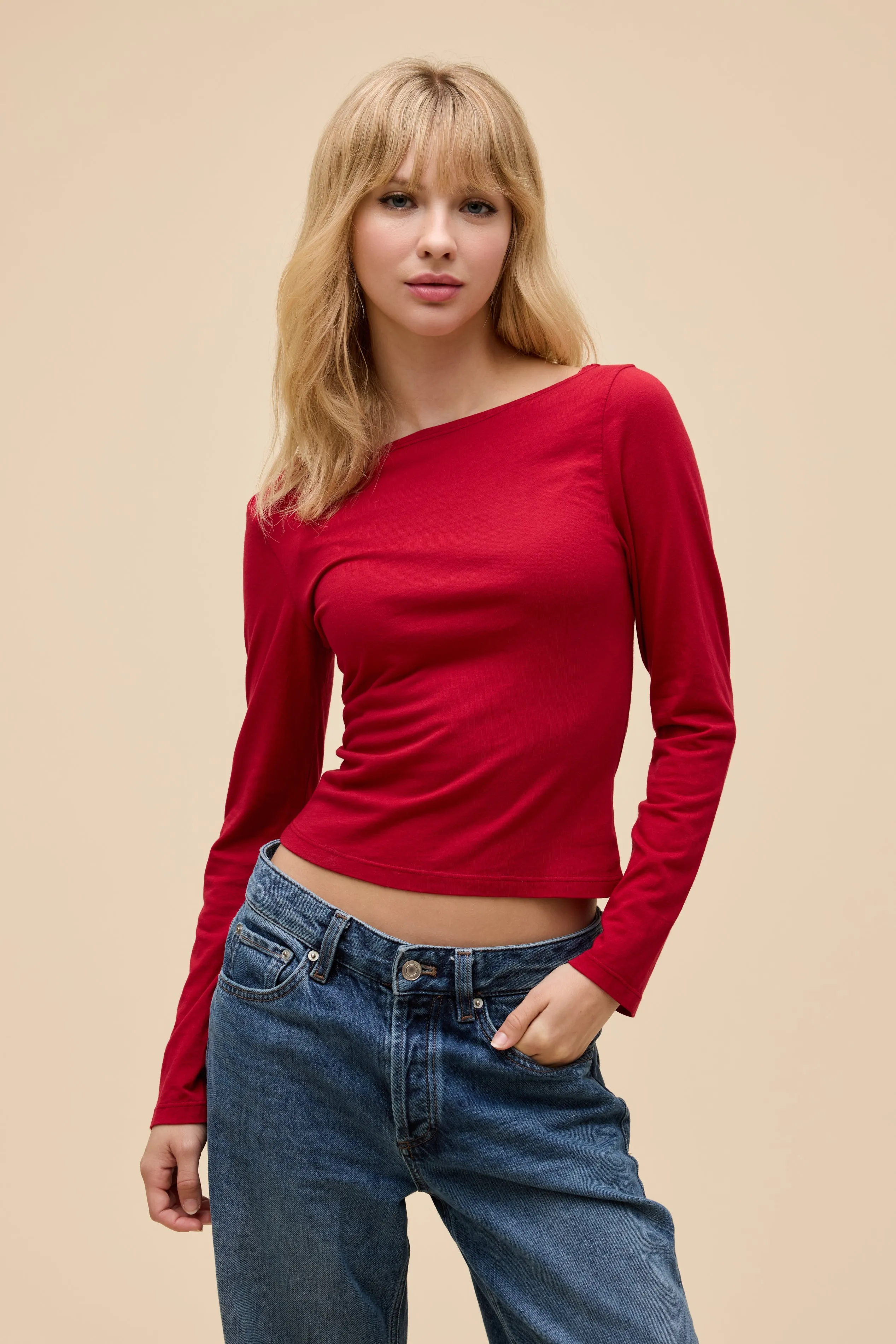 Solid Boatneck Long Sleeve sold by Daydreamer product image thumbnail 2