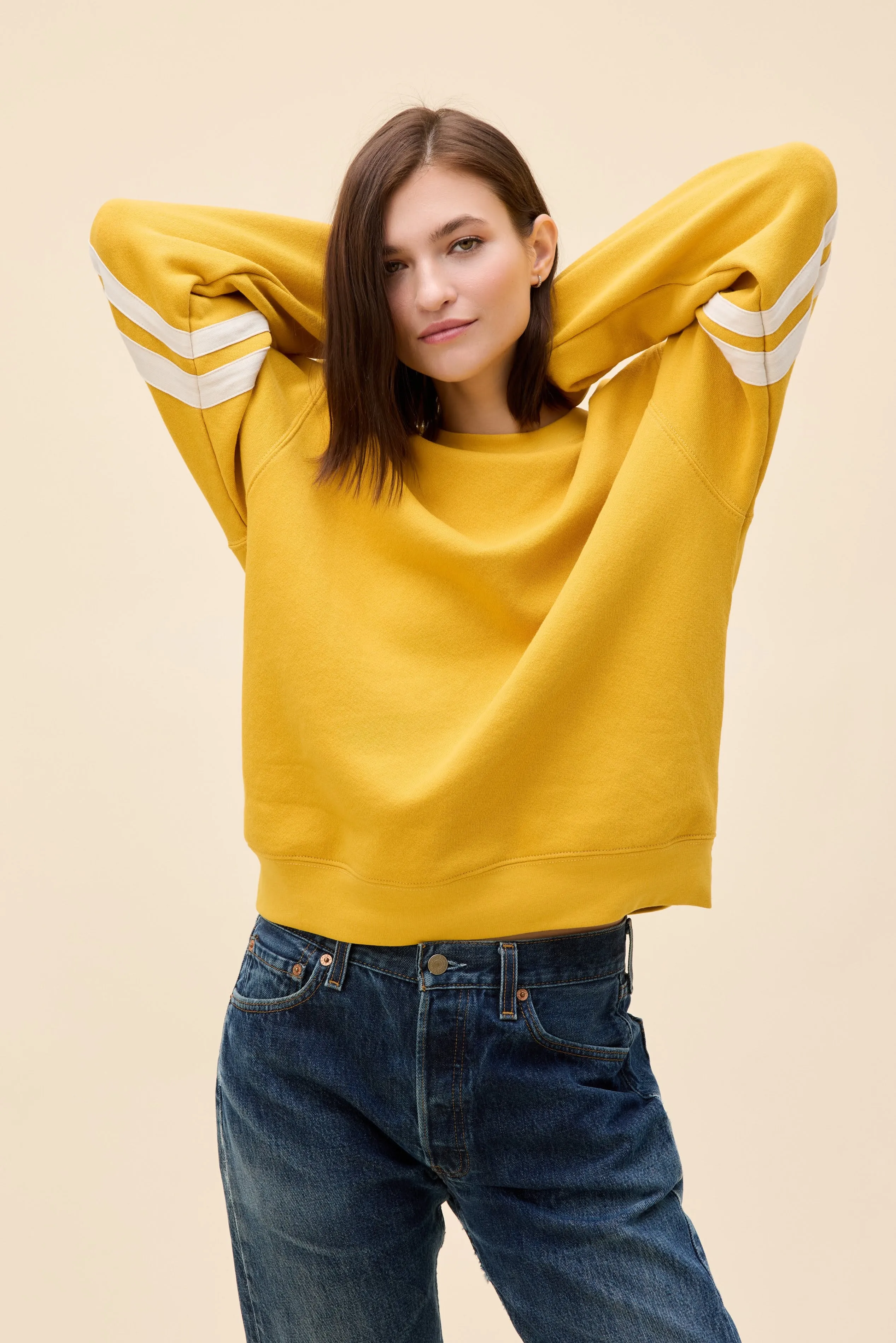 Solid Varsity Sweatshirt sold by Daydreamer product image thumbnail 5