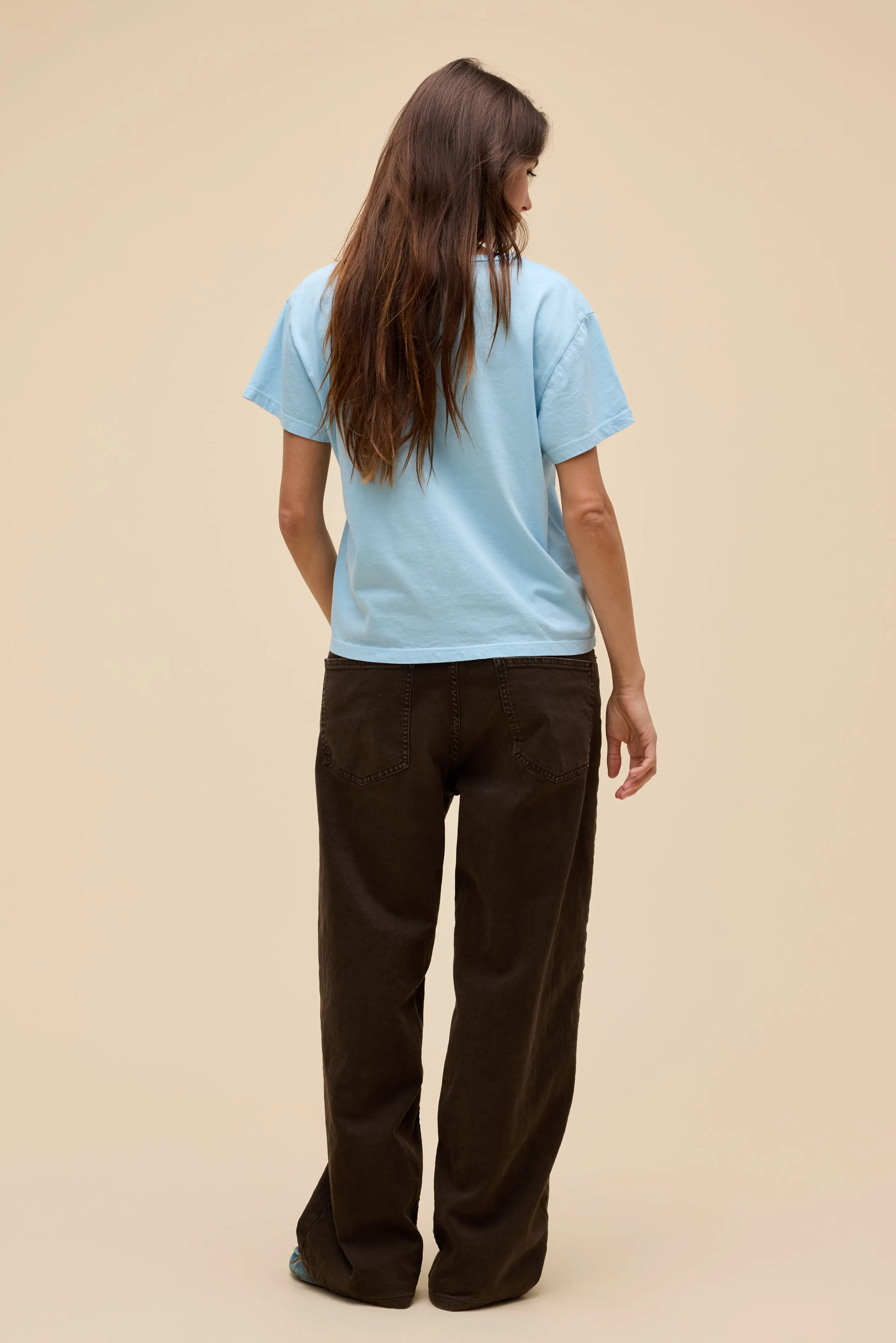 Solid Boxy V-Neck Tee sold by Daydreamer product image thumbnail 4