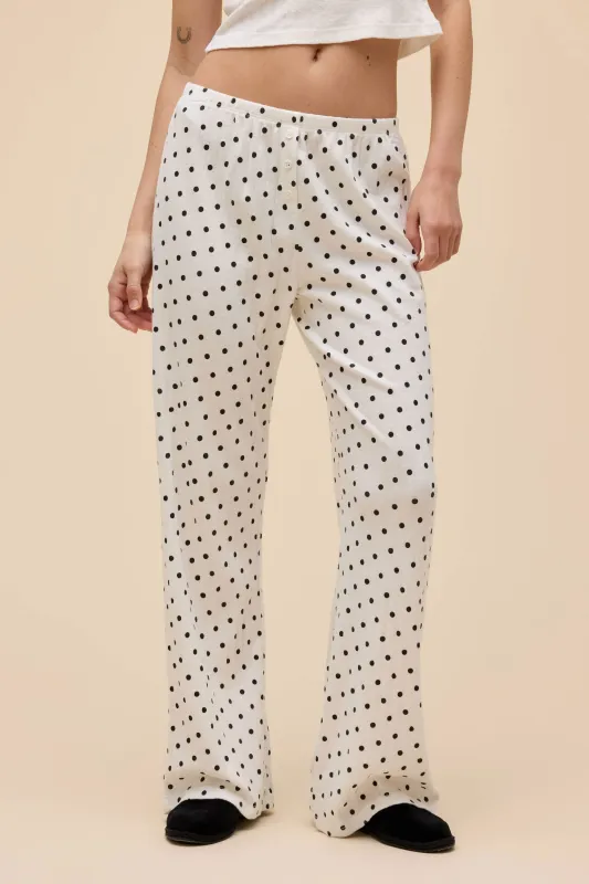 Polka Dot Pointelle Lounge Pant made by Daydreamer