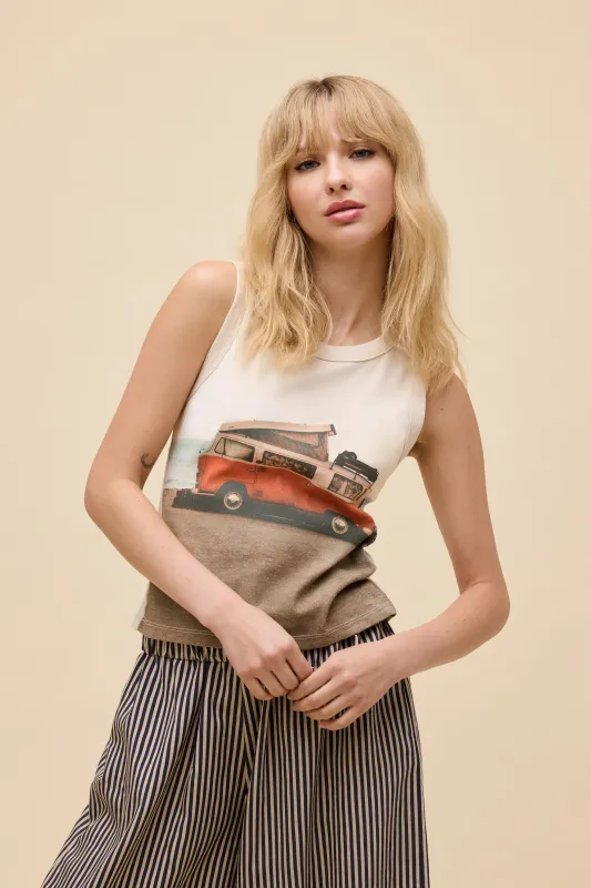 Beach Camper Shrunken Tank made by Daydreamer