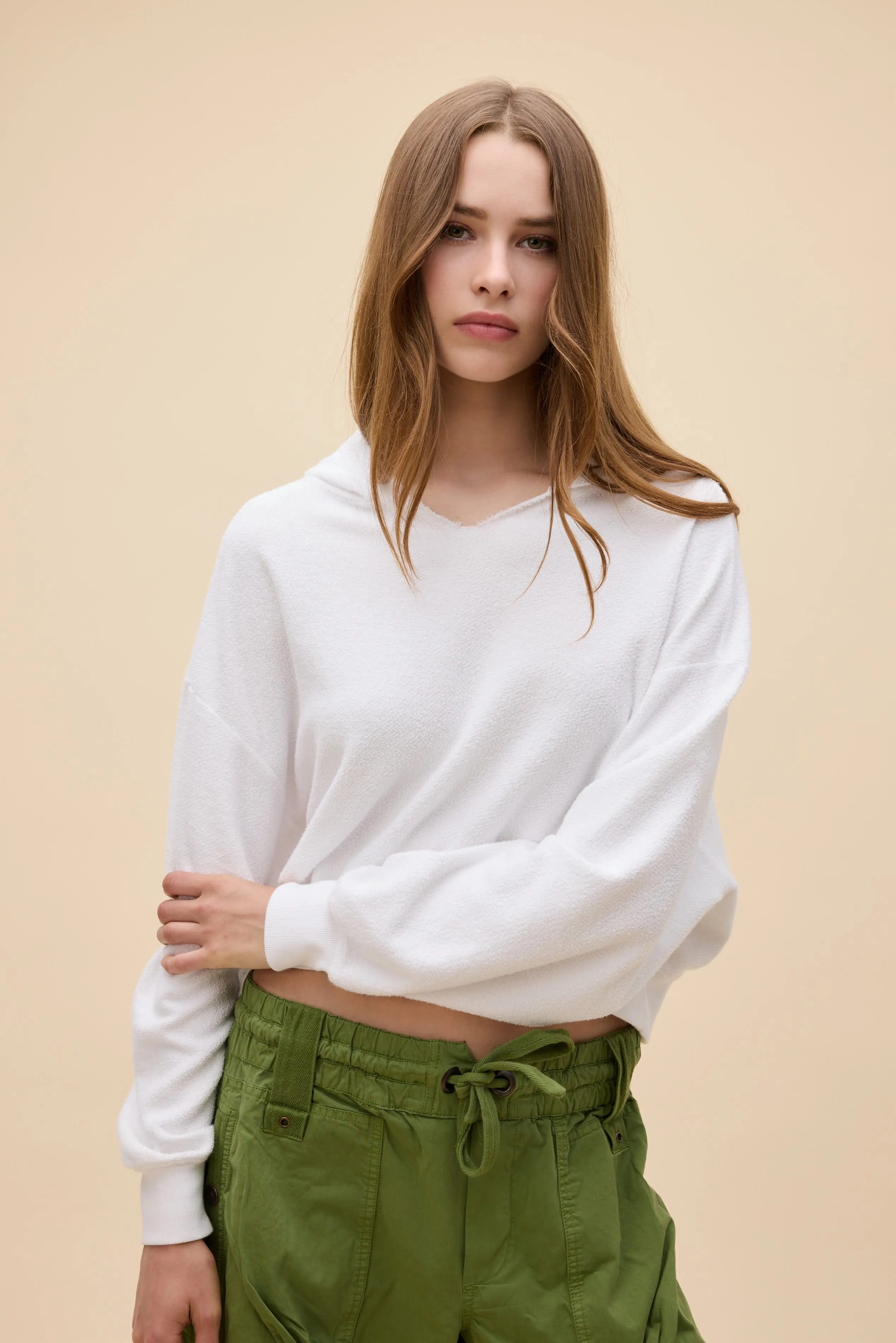 Solid Towel-Like Terry Meet & Greet Hoodie sold by Daydreamer product image thumbnail 5