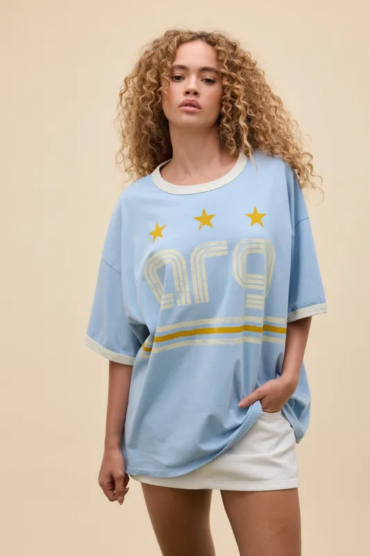 Argentina World Cup OS Ringer Tee made by Daydreamer