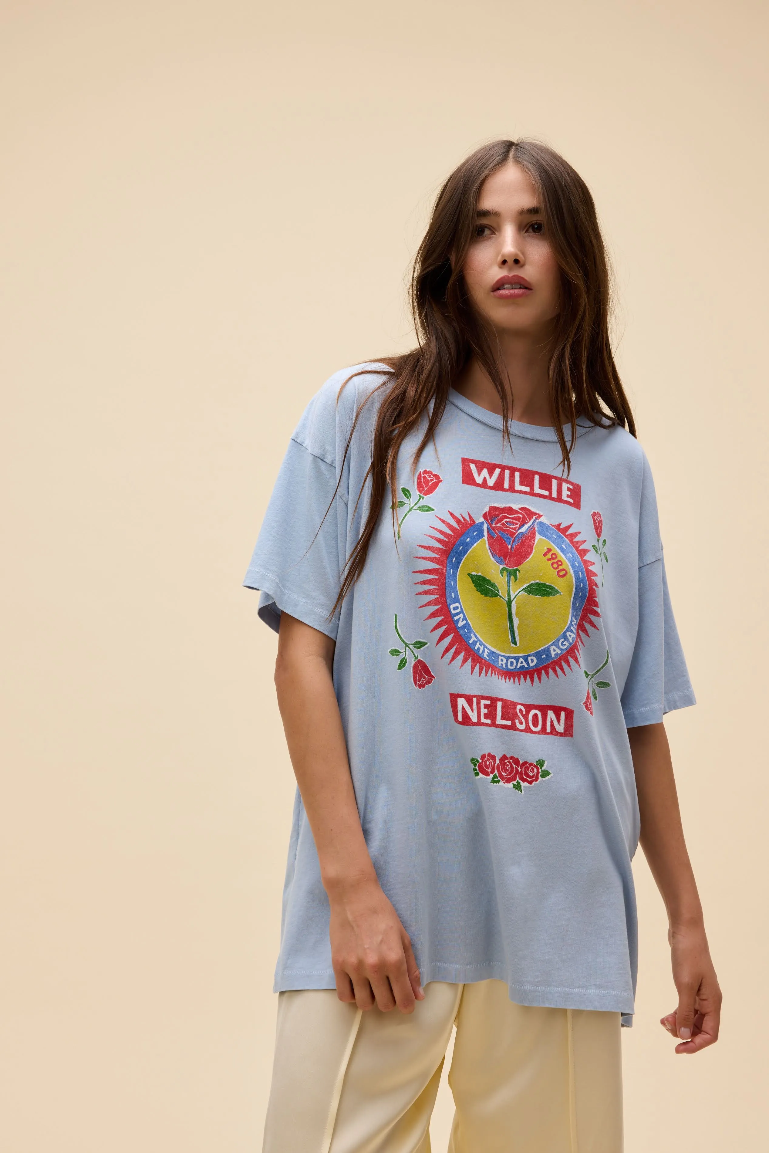 Willie Nelson Rose Label Merch Tee sold by Daydreamer product image thumbnail 4