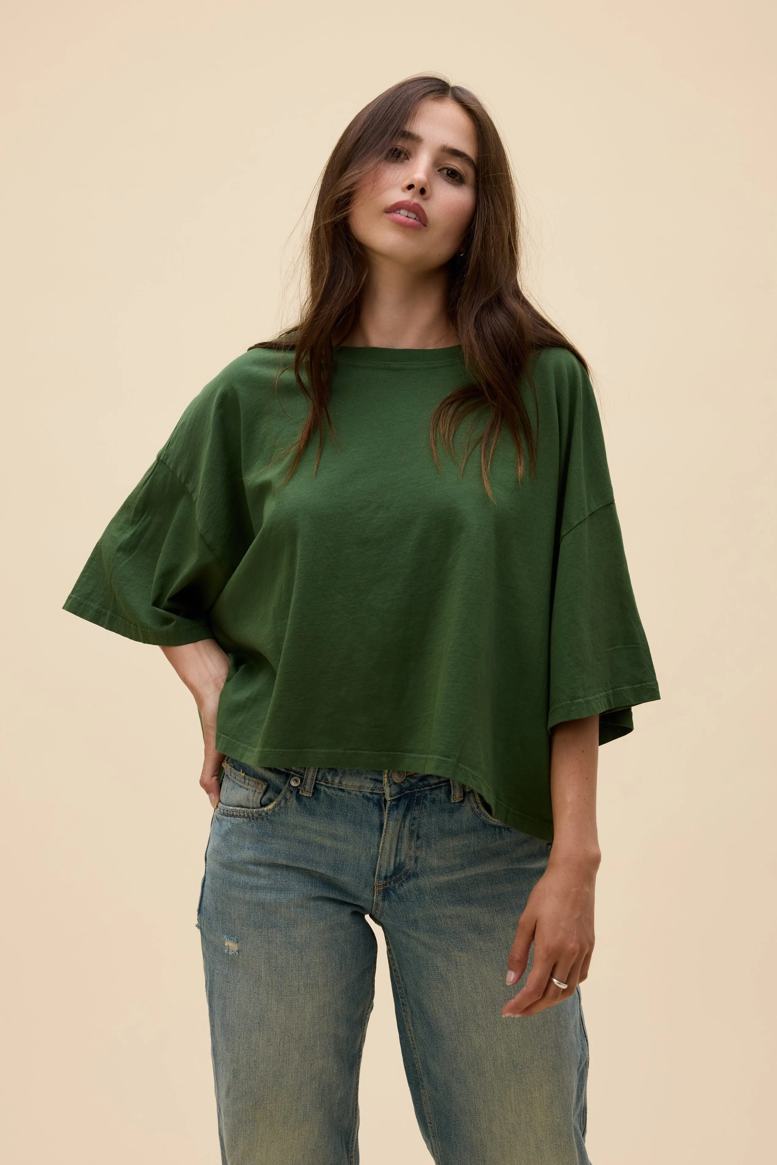 Solid Cropped OS Tee sold by Daydreamer