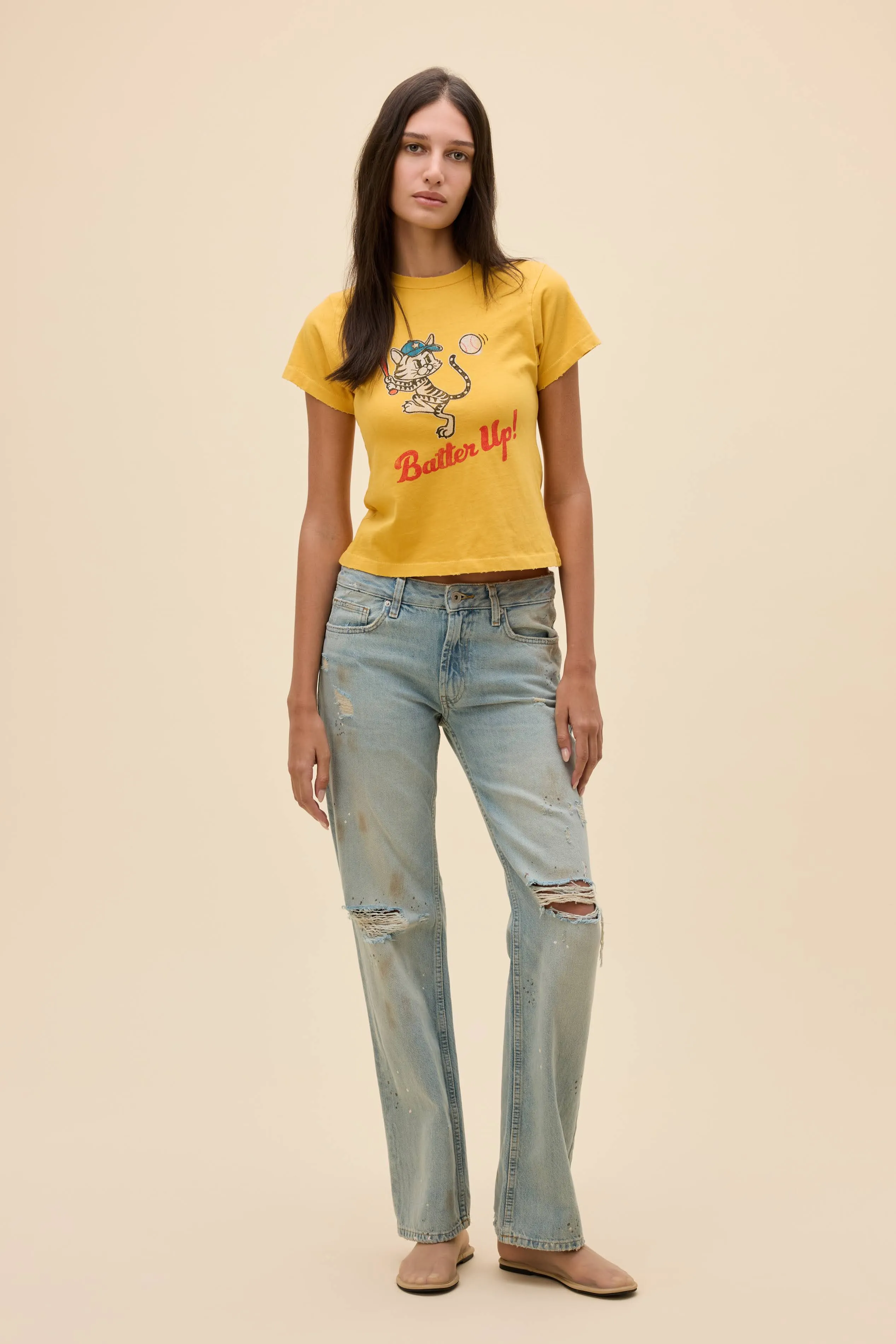 Batter Up Kitty Vintage Tee sold by Daydreamer product image thumbnail 5