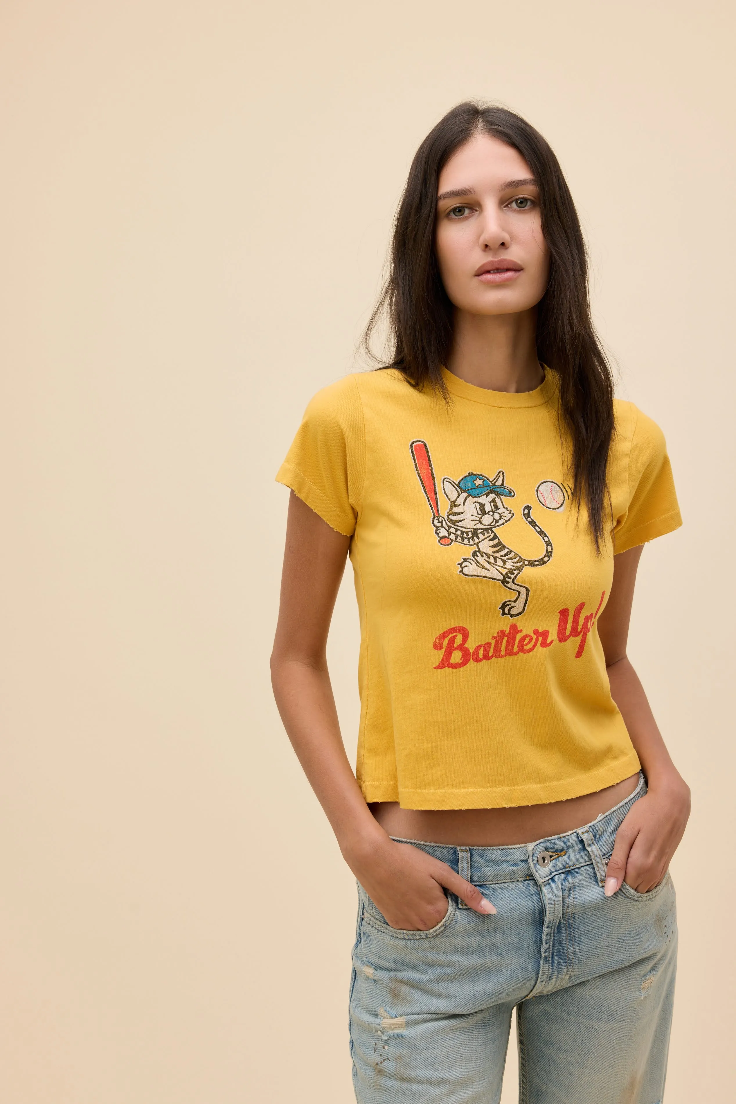 Batter Up Kitty Vintage Tee sold by Daydreamer product image thumbnail 3