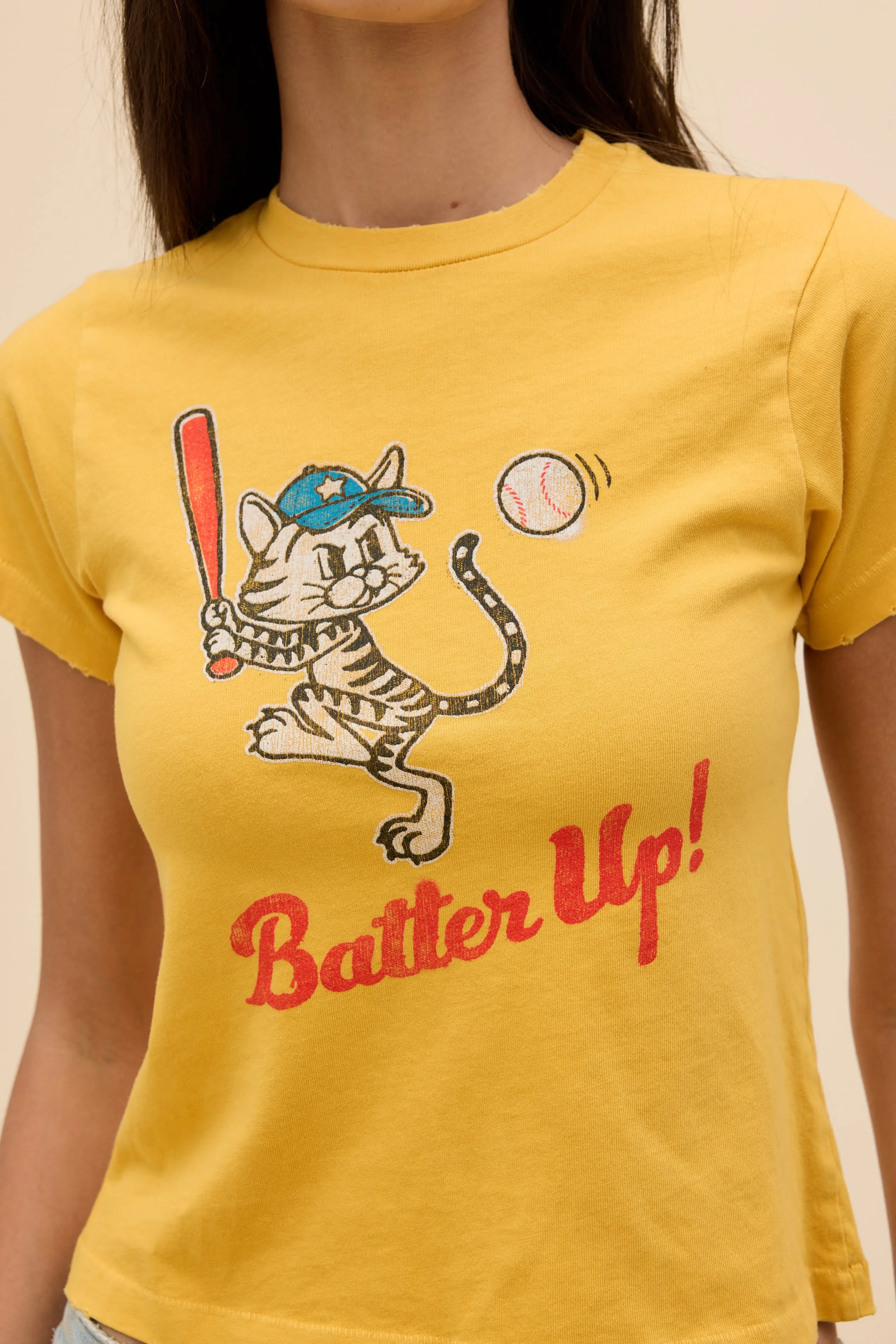 Batter Up Kitty Vintage Tee sold by Daydreamer product image thumbnail 4