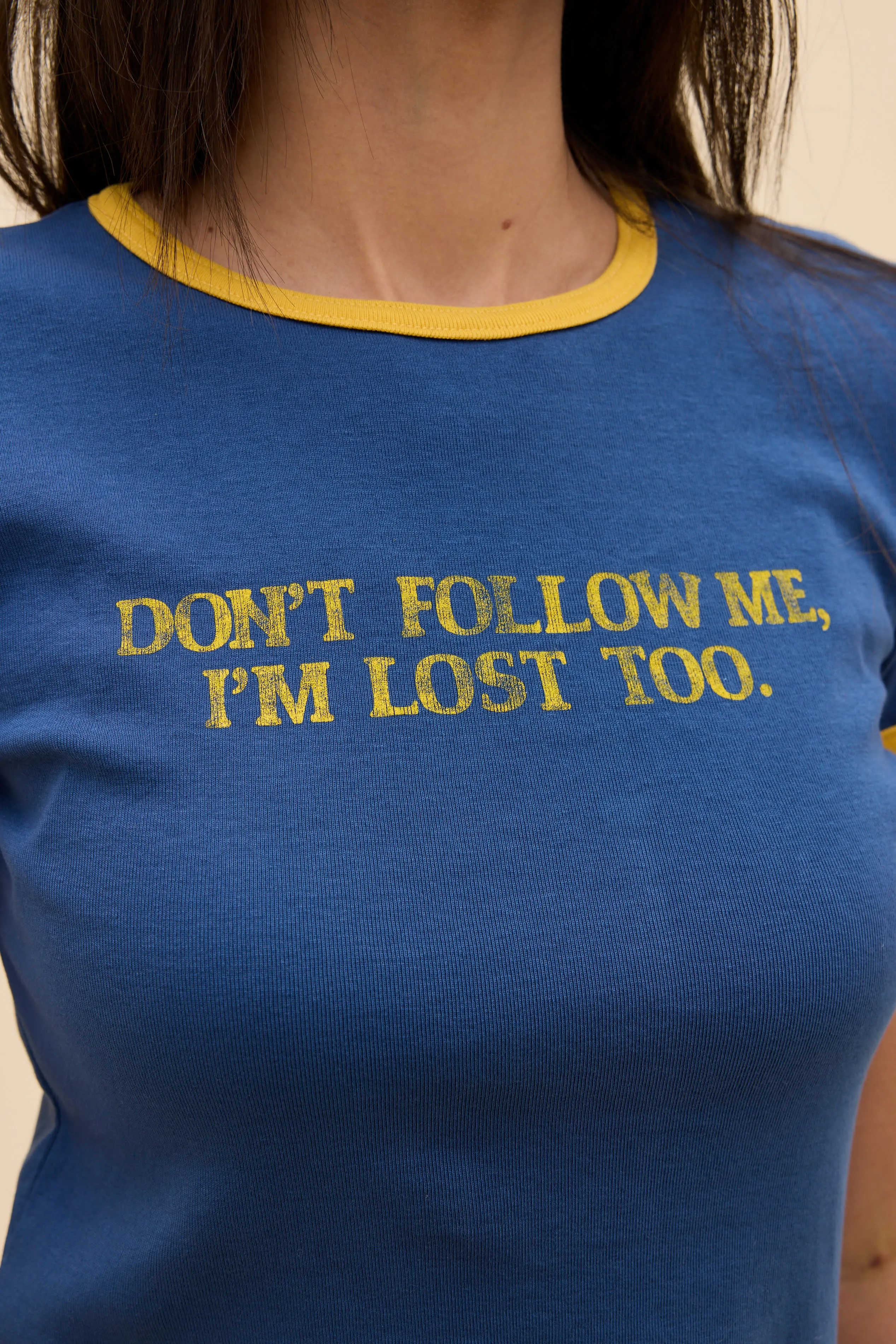 Don't Follow Me Slim Ringer Tee sold by Daydreamer product image thumbnail 2