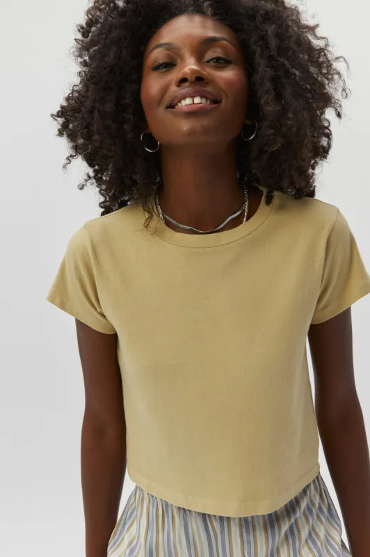 Solid Camp Tee in Khaki sold by Daydreamer