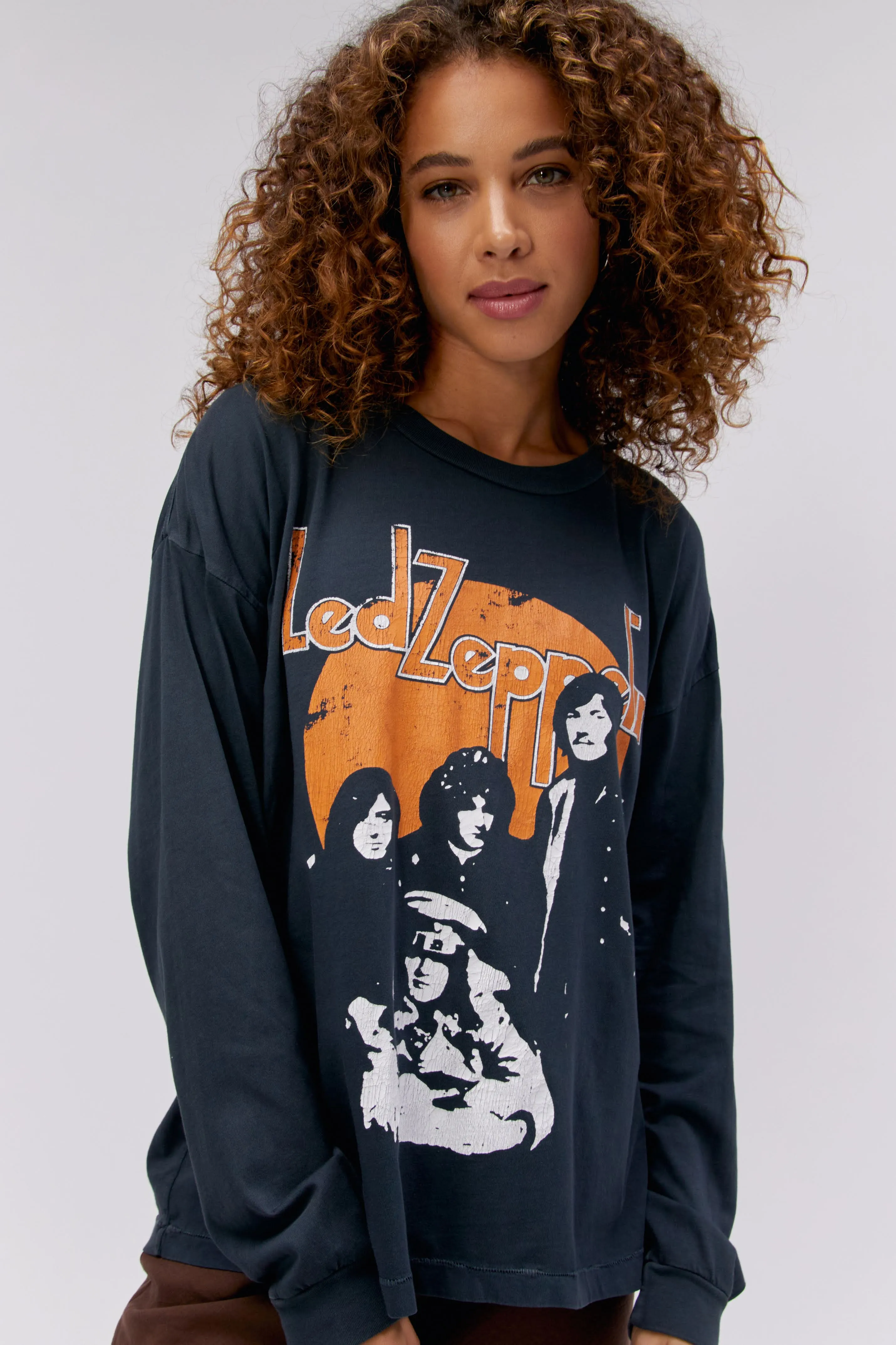 Led Zeppelin Portrait Long Sleeve Merch Tee sold by Daydreamer