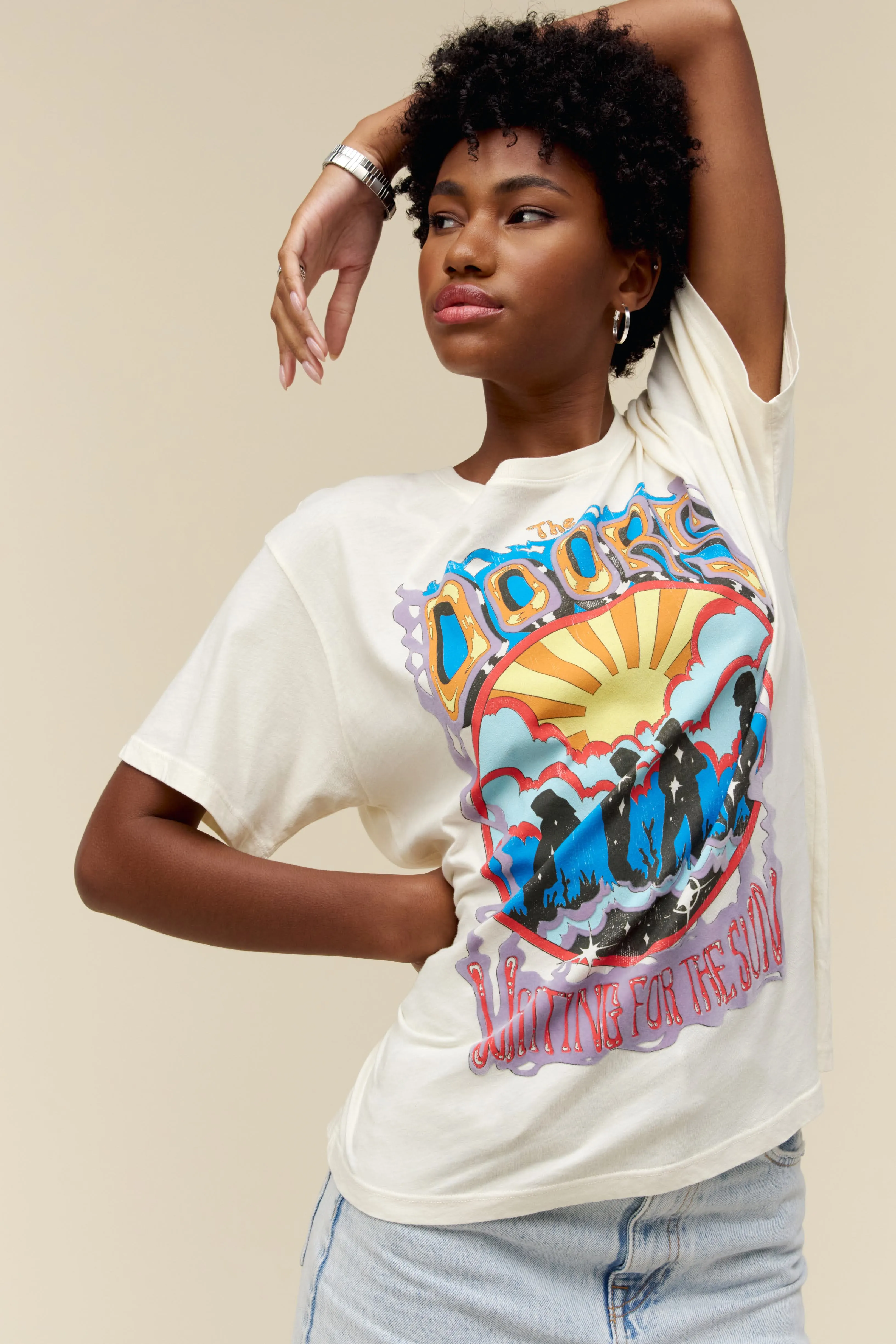 The Doors Waiting for the Sun Boyfriend Tee sold by Daydreamer