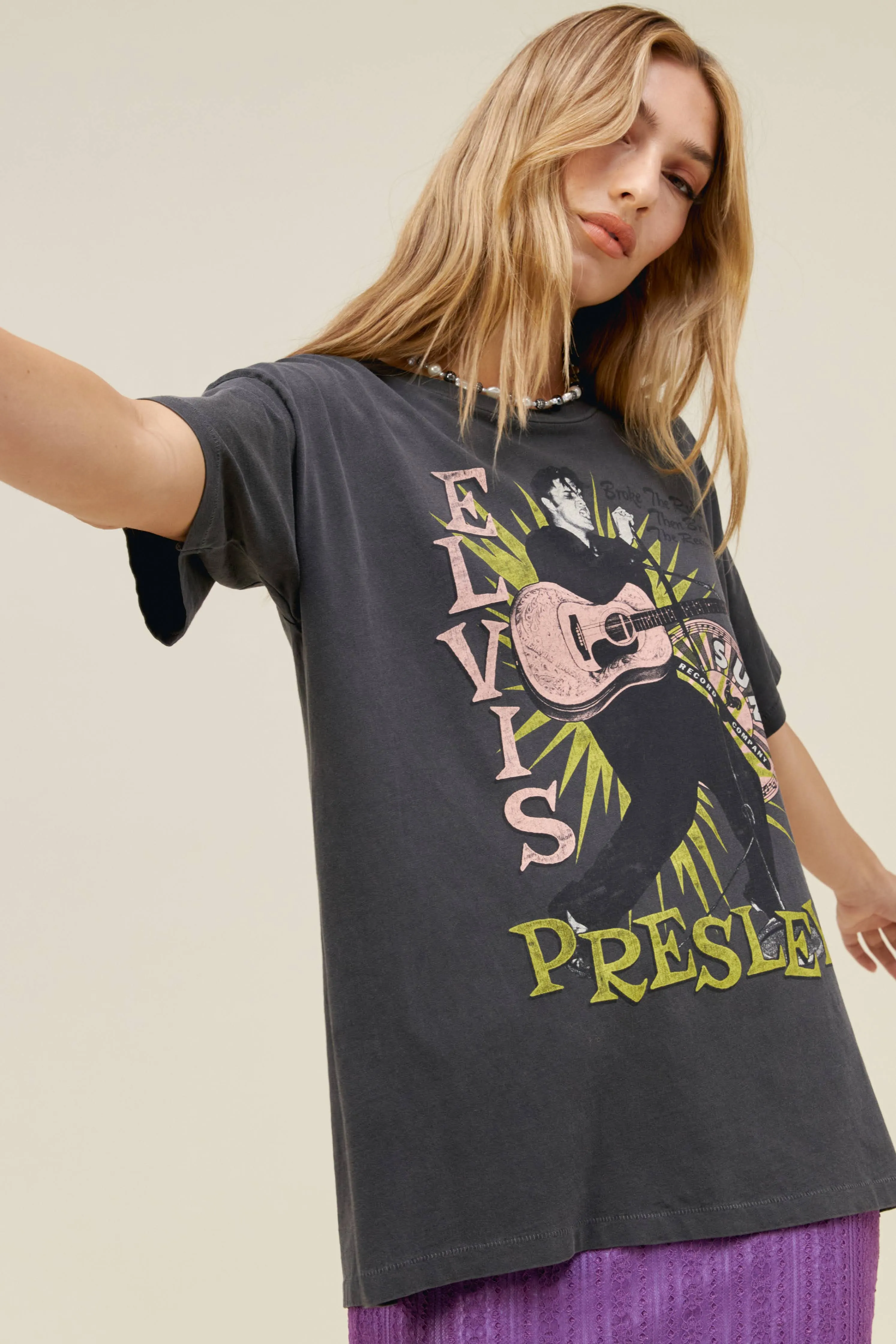 Sun Records X Elvis Broke The Rules Merch Tee sold by Daydreamer product image thumbnail 5