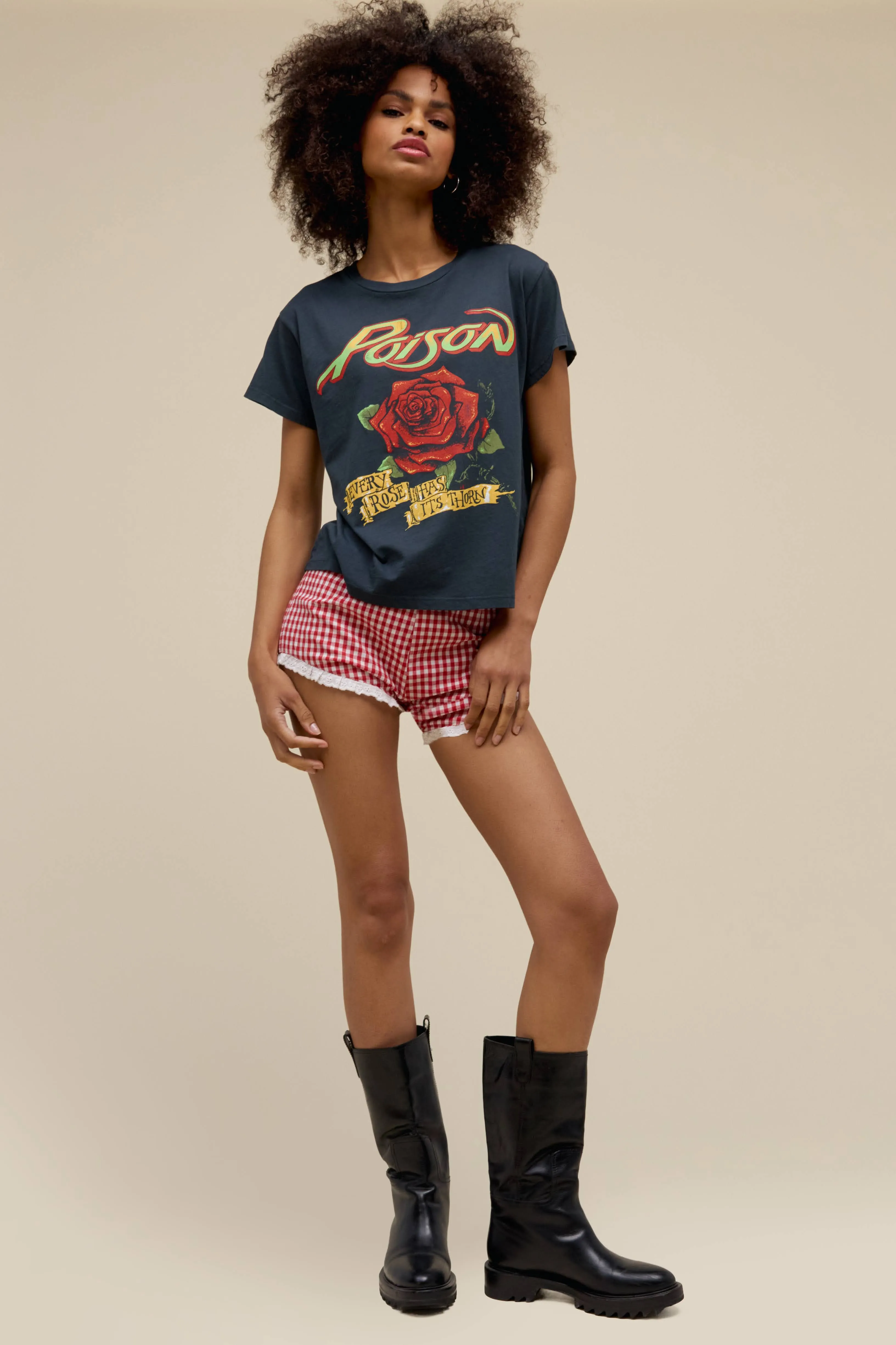 Poison Every Rose Has Its Thorn Solo Tee sold by Daydreamer product image thumbnail 3