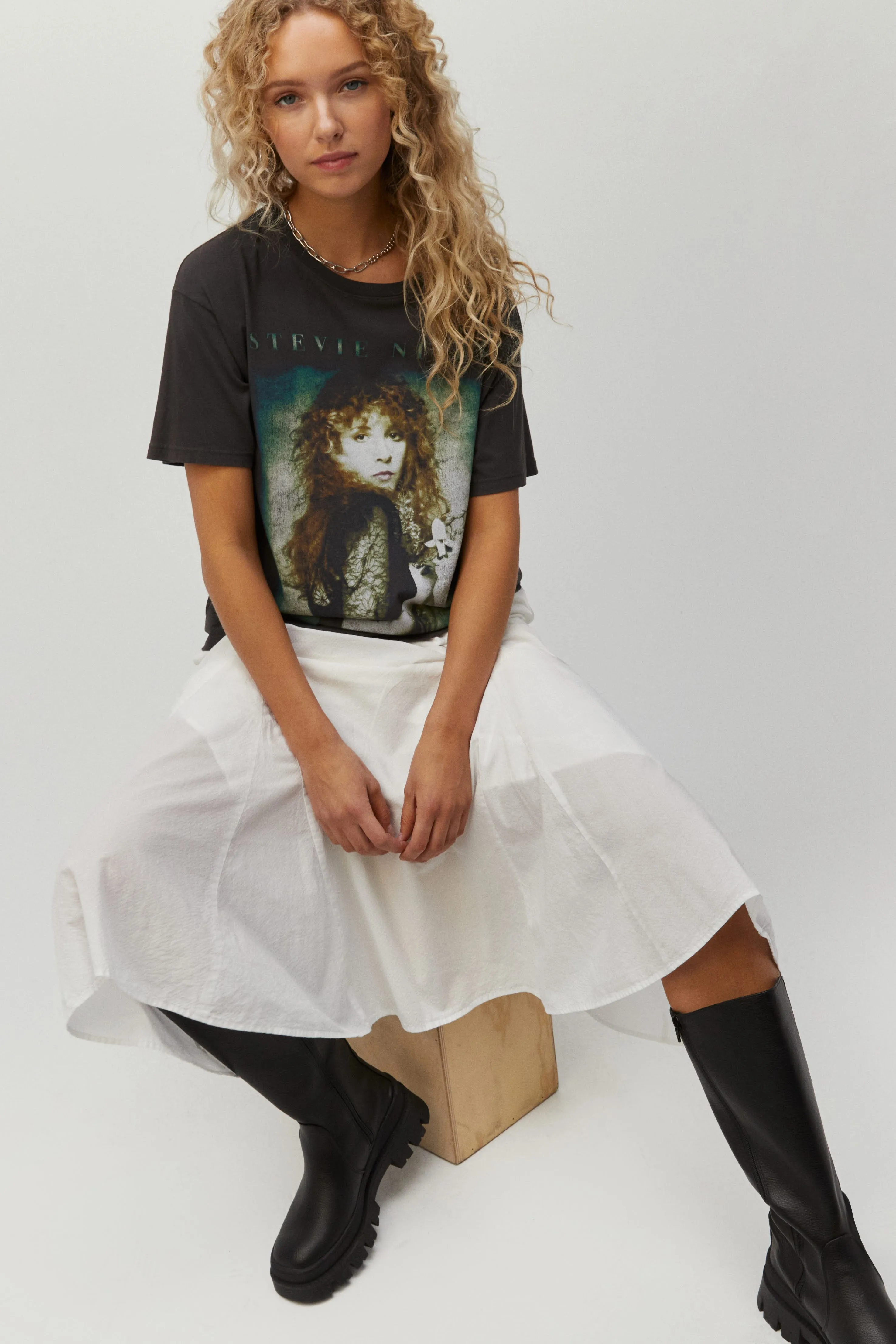 Stevie Nicks Photo Boyfriend Tee sold by Daydreamer product image thumbnail 4
