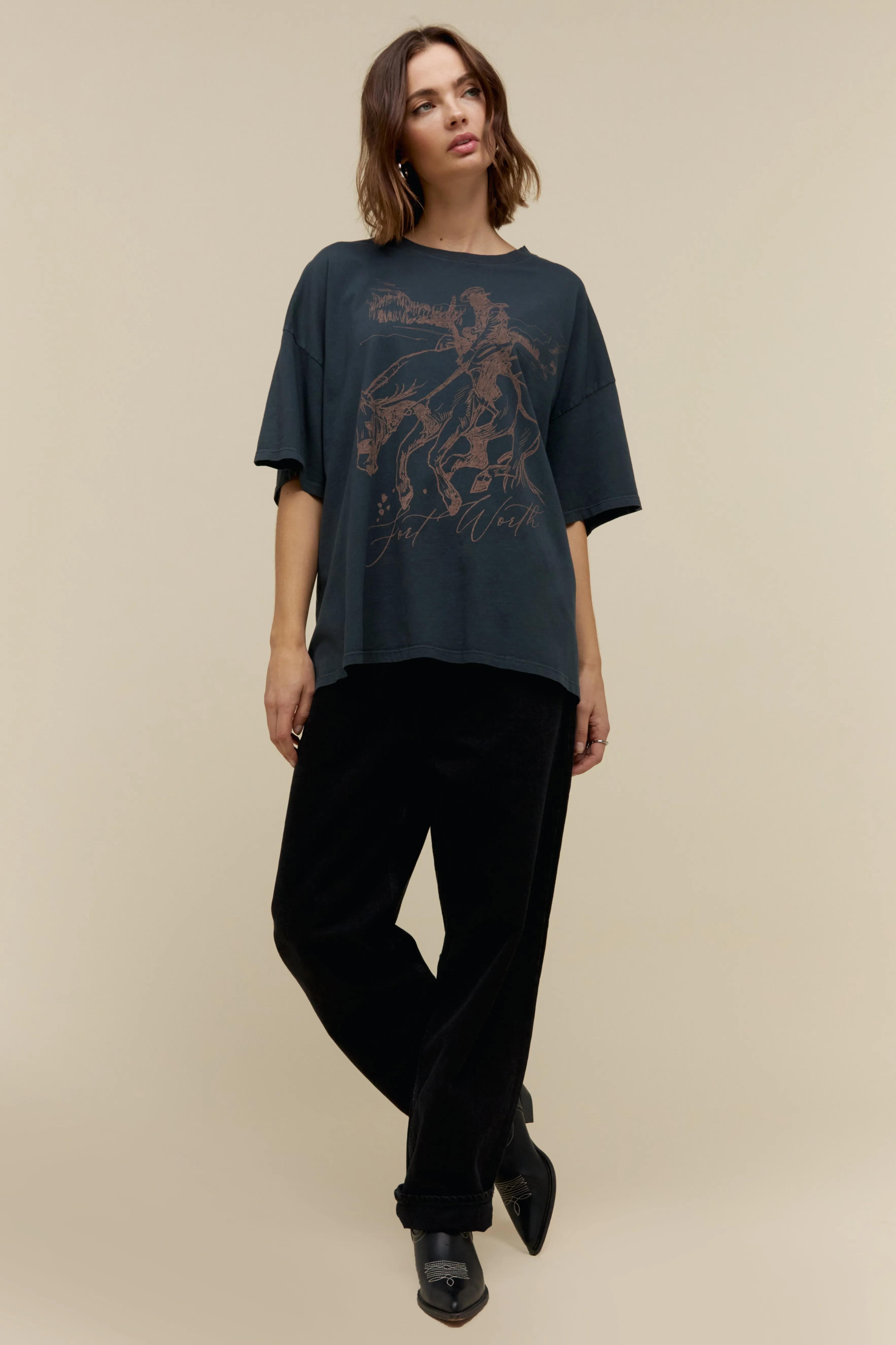 Fort Worth OS Tee in Vintage Black sold by Daydreamer product image thumbnail 2