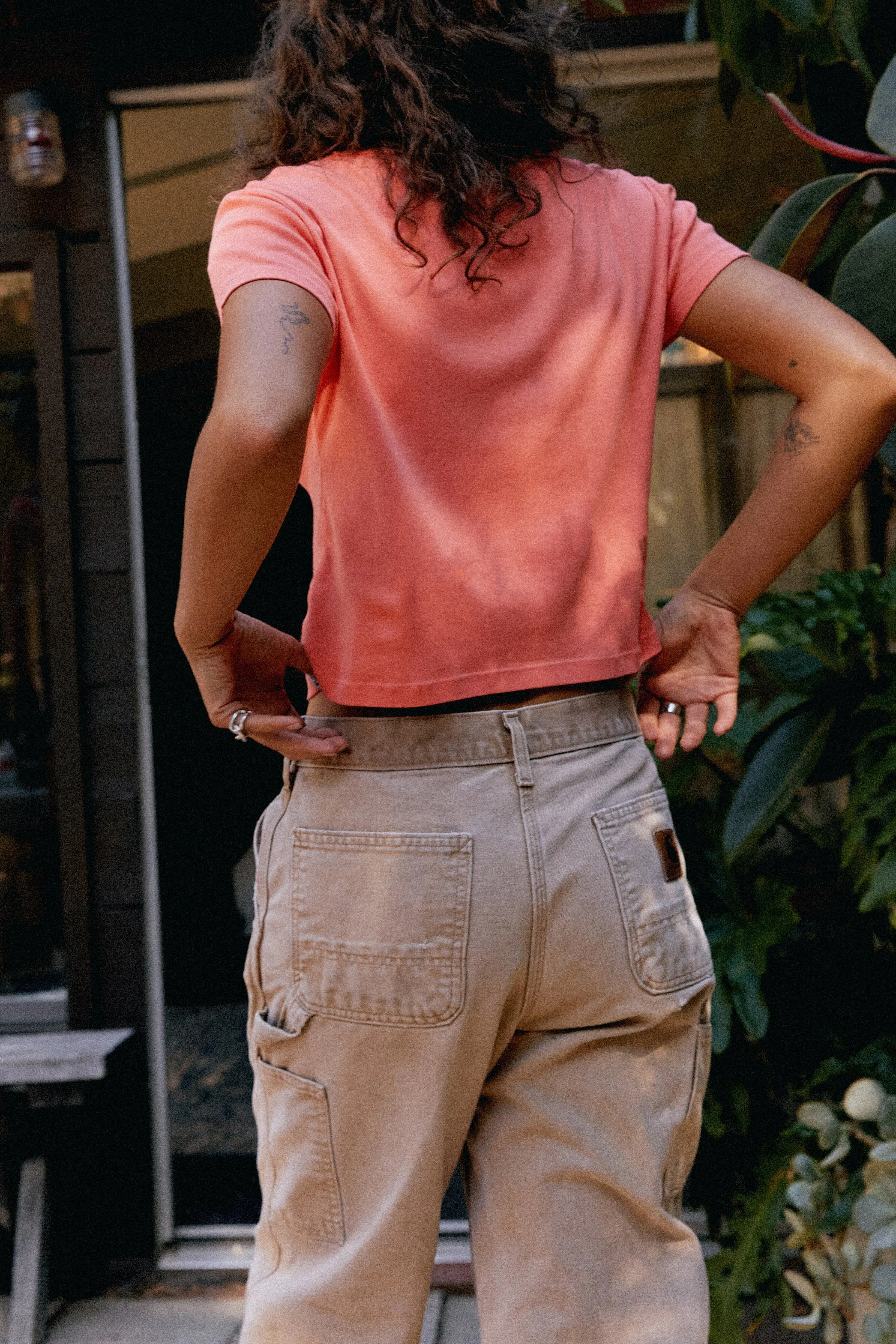 Solid Shrunken Tee in Peach Echo sold by Daydreamer product image thumbnail 2