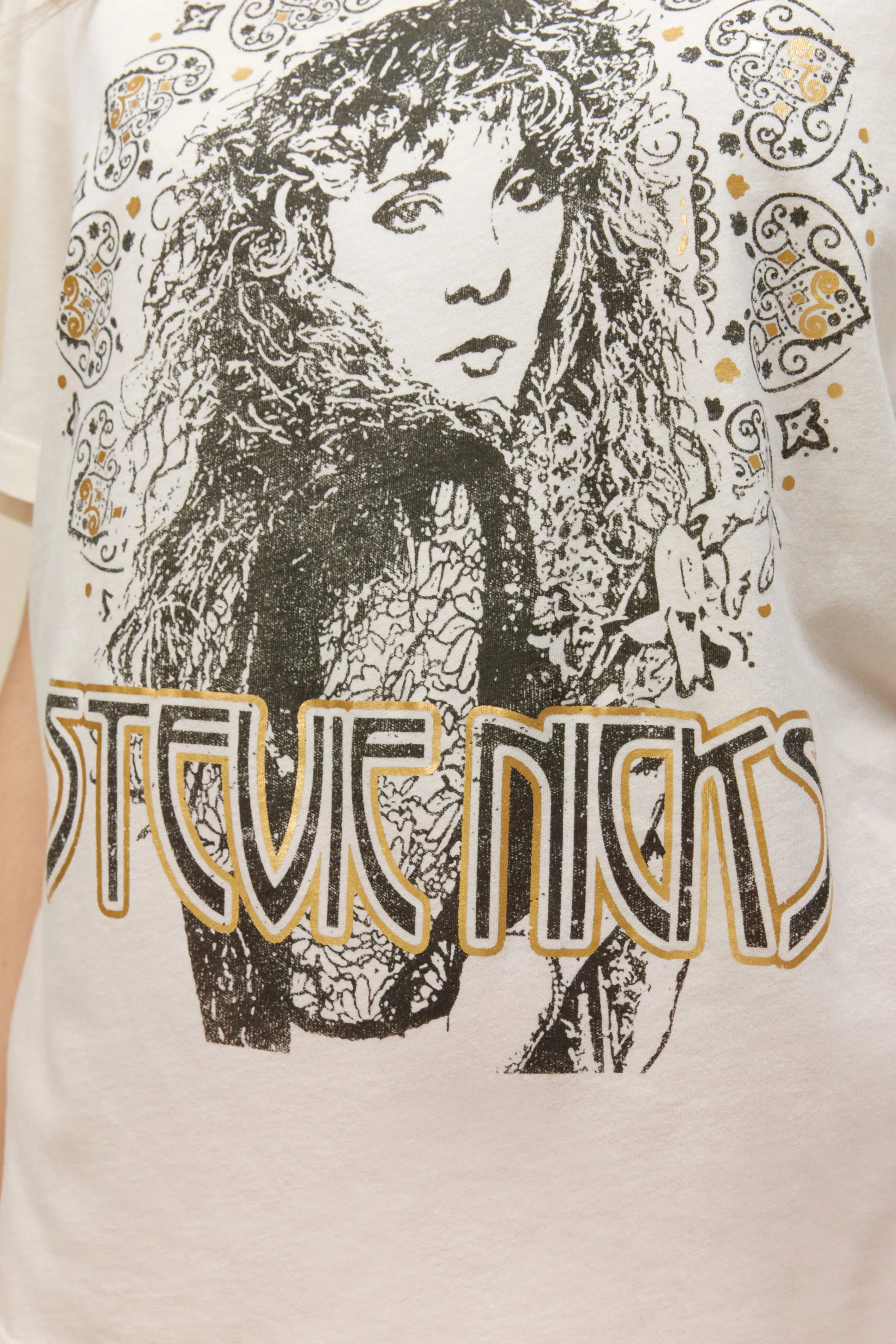 Stevie Nicks Metallic Boyfriend Tee sold by Daydreamer product image thumbnail 2