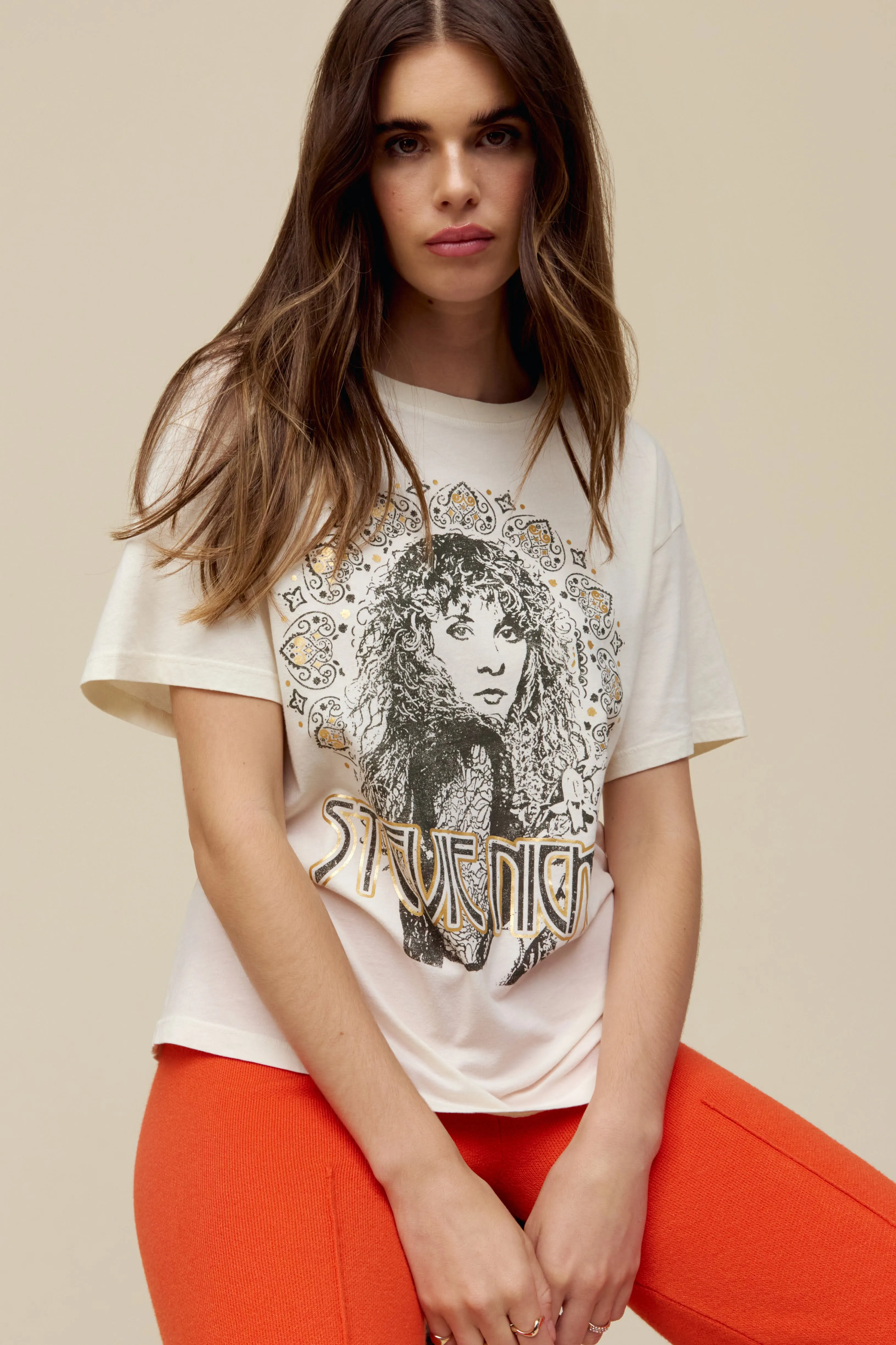 Stevie Nicks Metallic Boyfriend Tee sold by Daydreamer