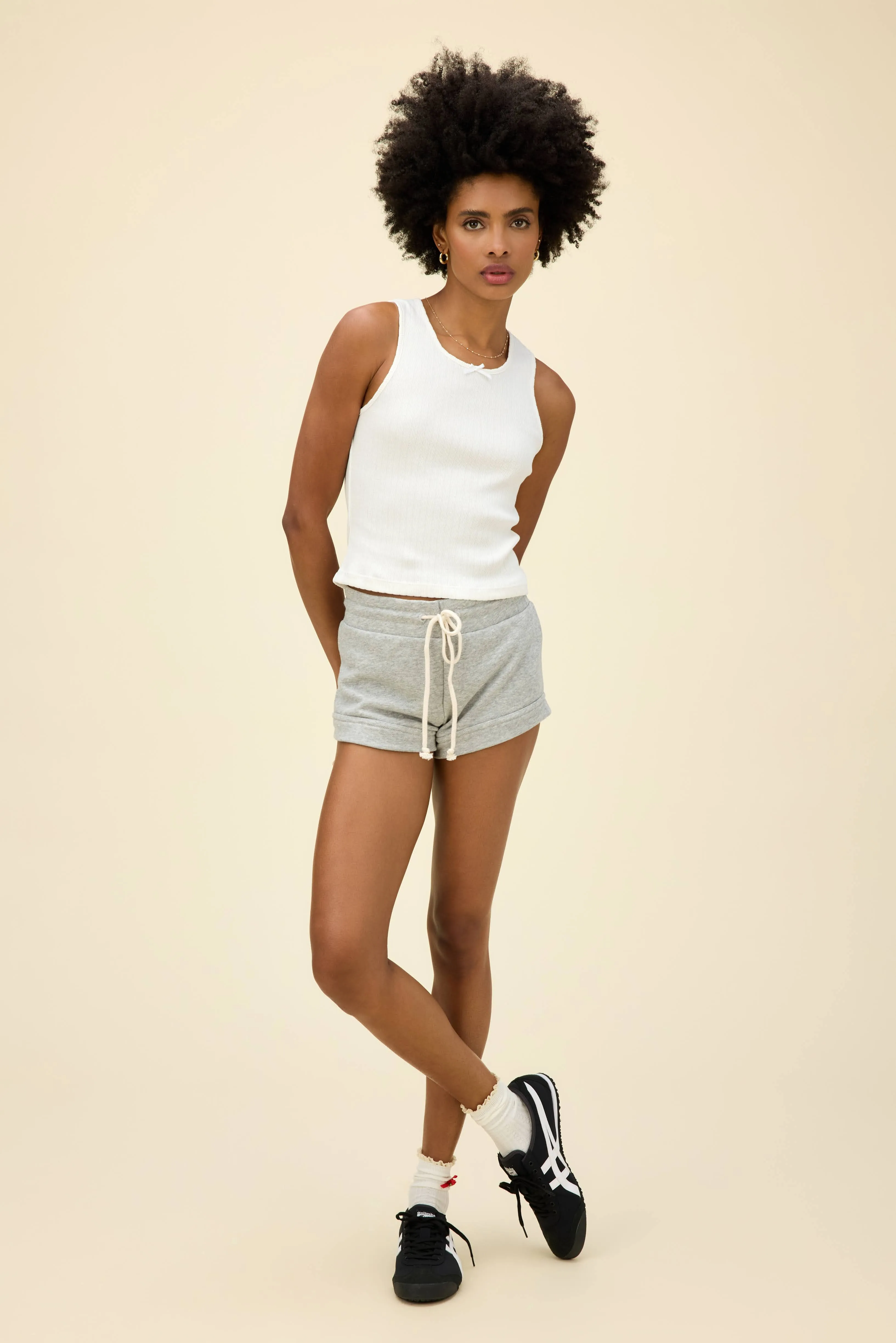 Solid Bow Pointelle Tank sold by Daydreamer product image thumbnail 3