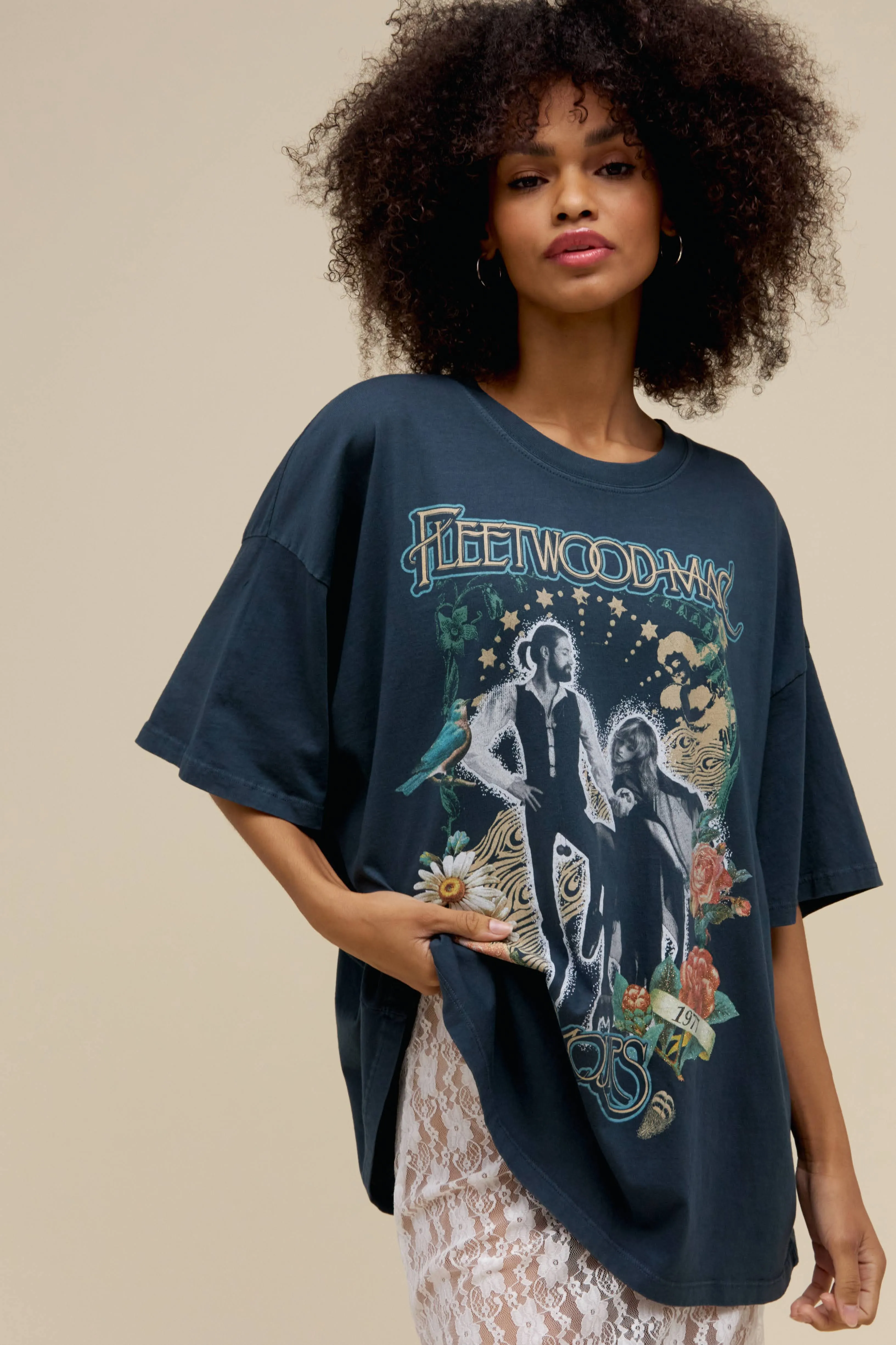 Fleetwood Mac Rumours OS Tee in Vintage Black sold by Daydreamer product image thumbnail 2