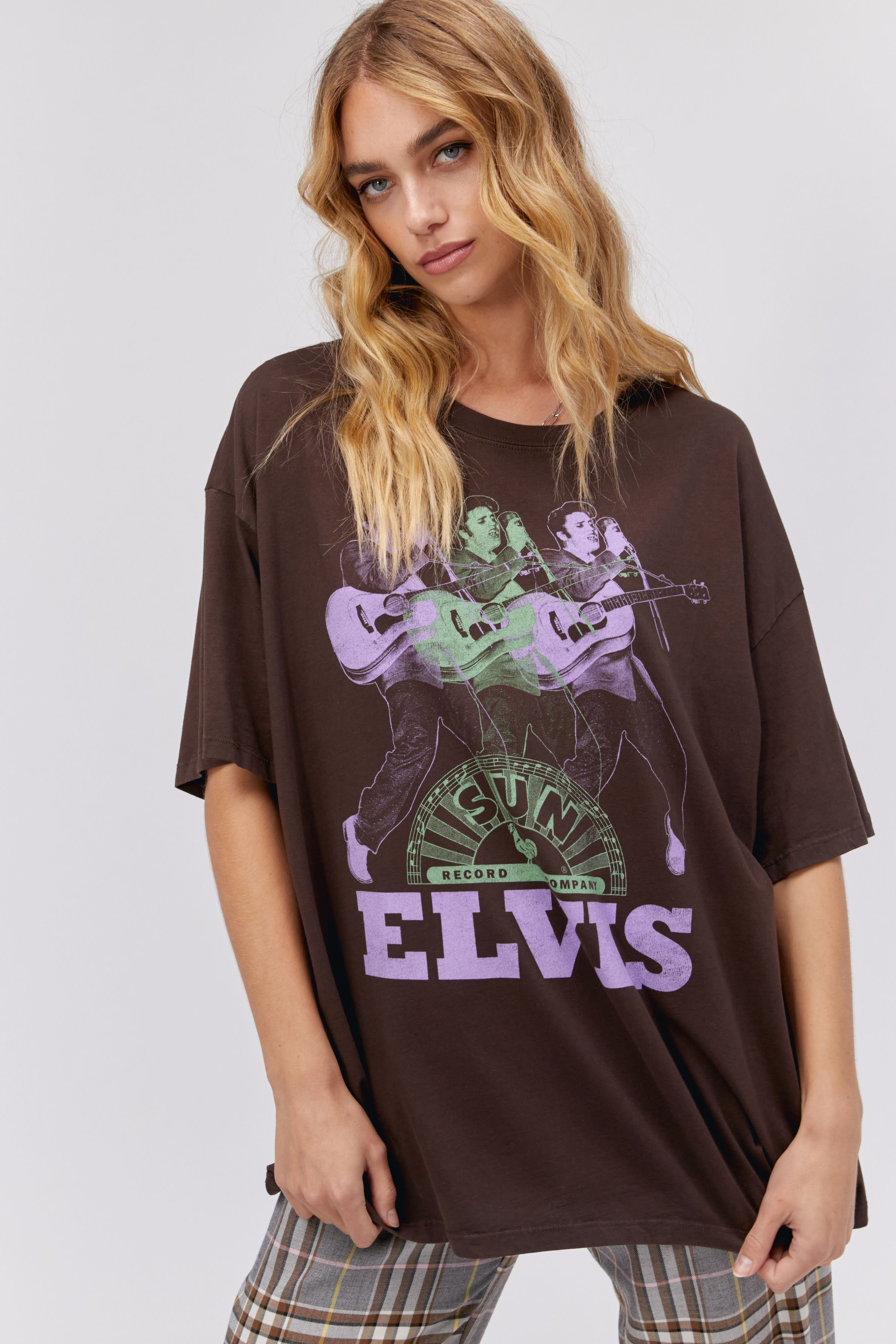 Sun Records x Elvis Repeat OS Tee in Coffee Quartz sold by Daydreamer