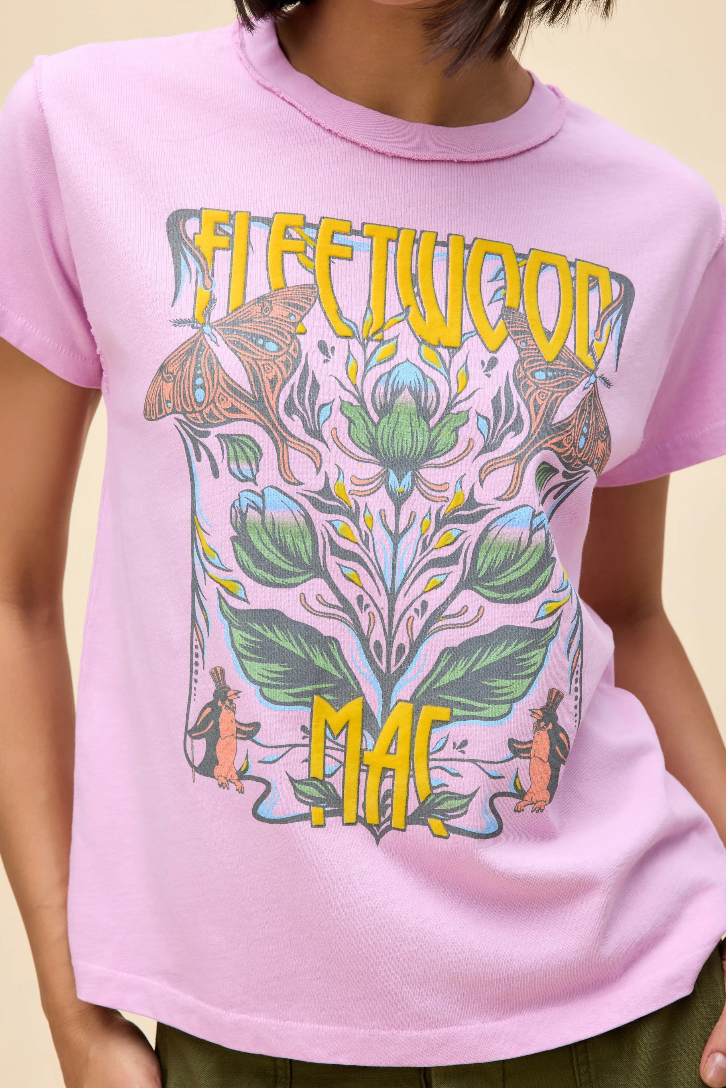 Fleetwood Mac Butterflies Reverse GF Tee in Lilac Chiffon sold by Daydreamer product image thumbnail 2