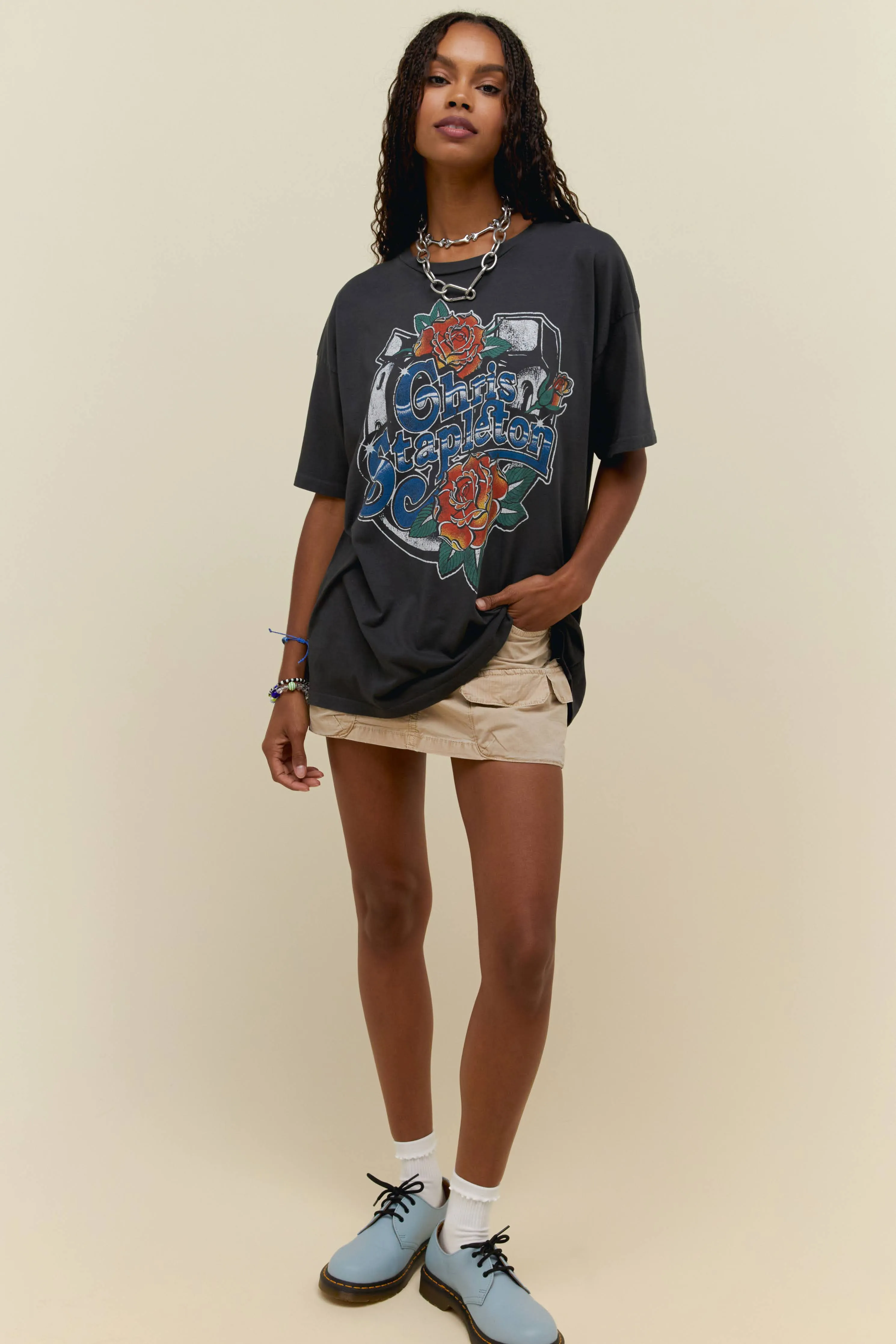 Chris Stapleton Distressed Horseshoe Merch Tee sold by Daydreamer product image thumbnail 3