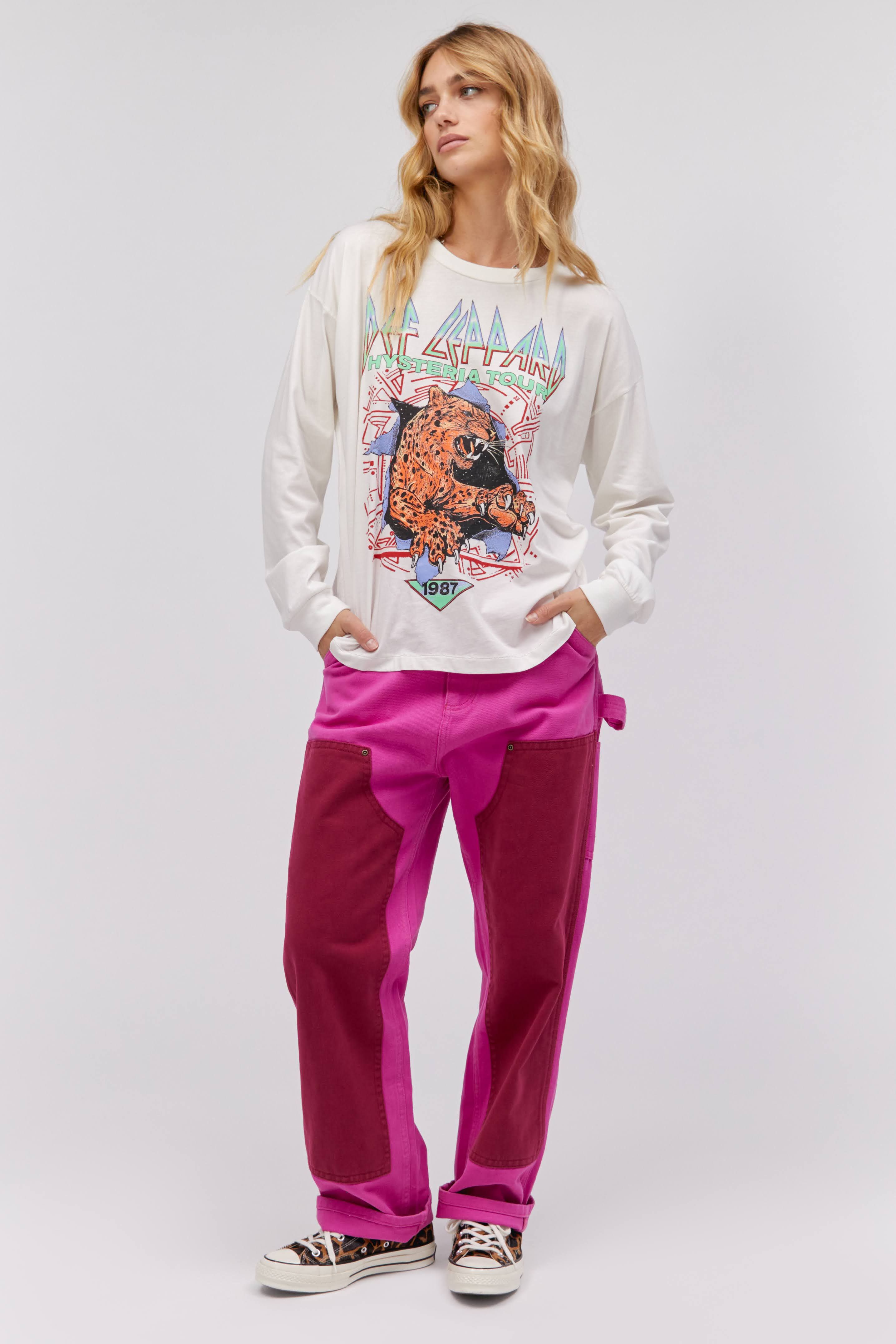 Def Leppard Animal Long Sleeve Merch Tee in Vintage White sold by Daydreamer product image thumbnail 3