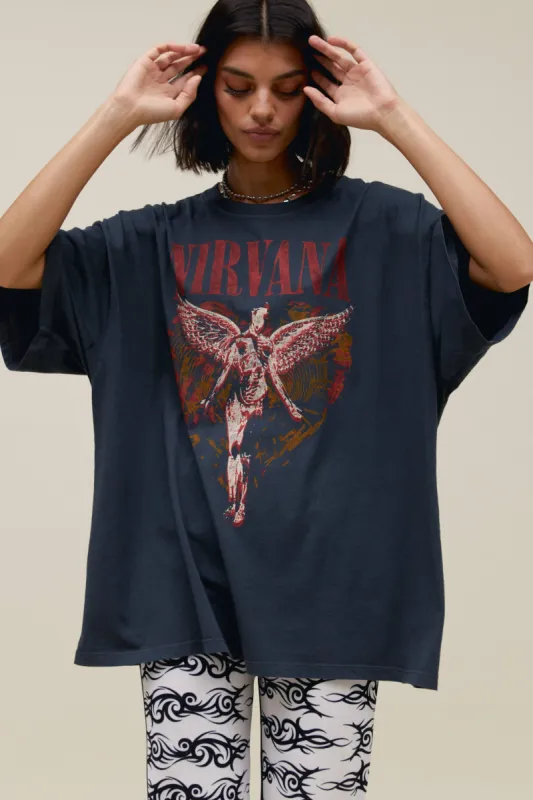Nirvana Trippy Heart OS Tee sold by Daydreamer