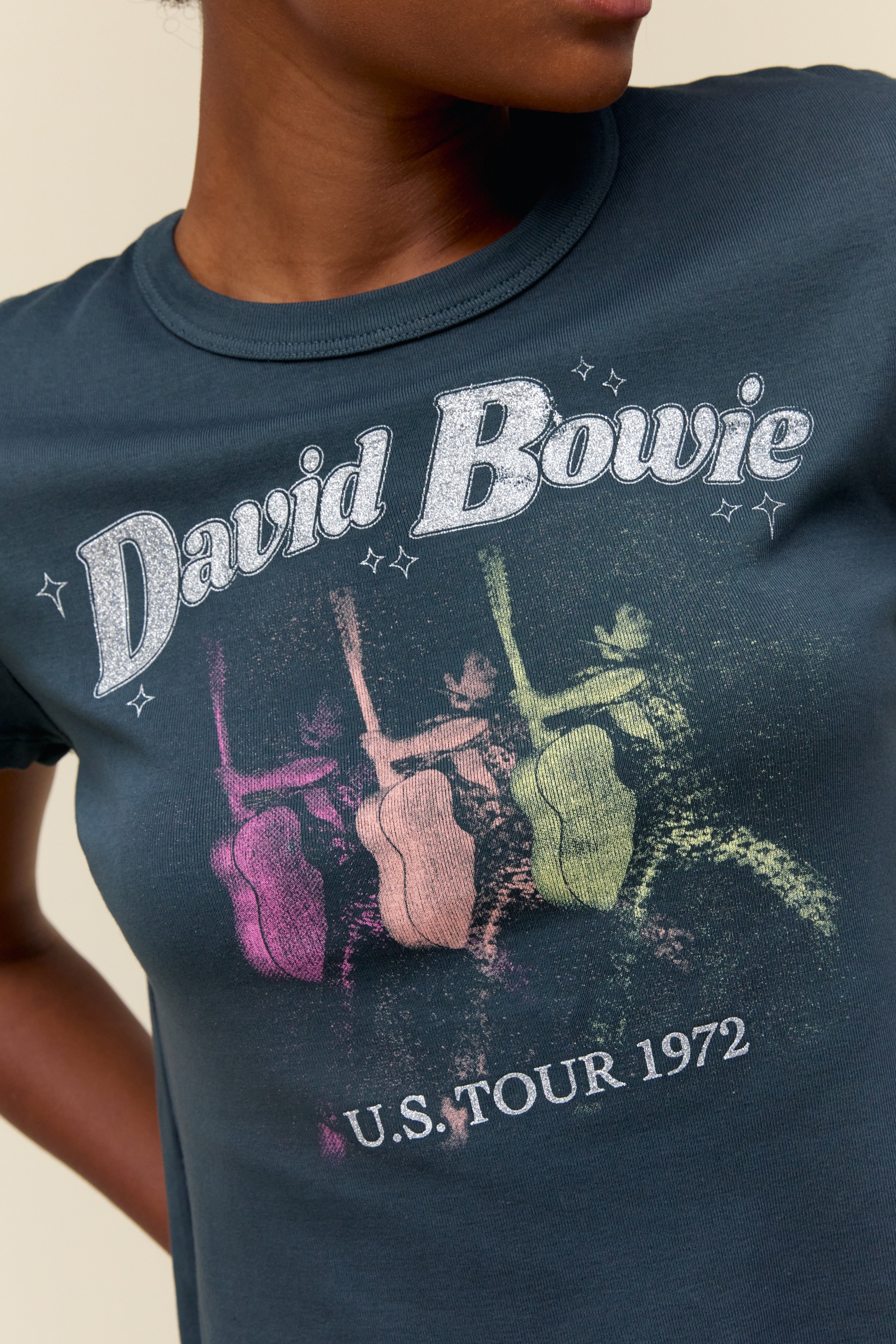 David Bowie US Tour 1972 Shrunken Tee sold by Daydreamer product image thumbnail 3