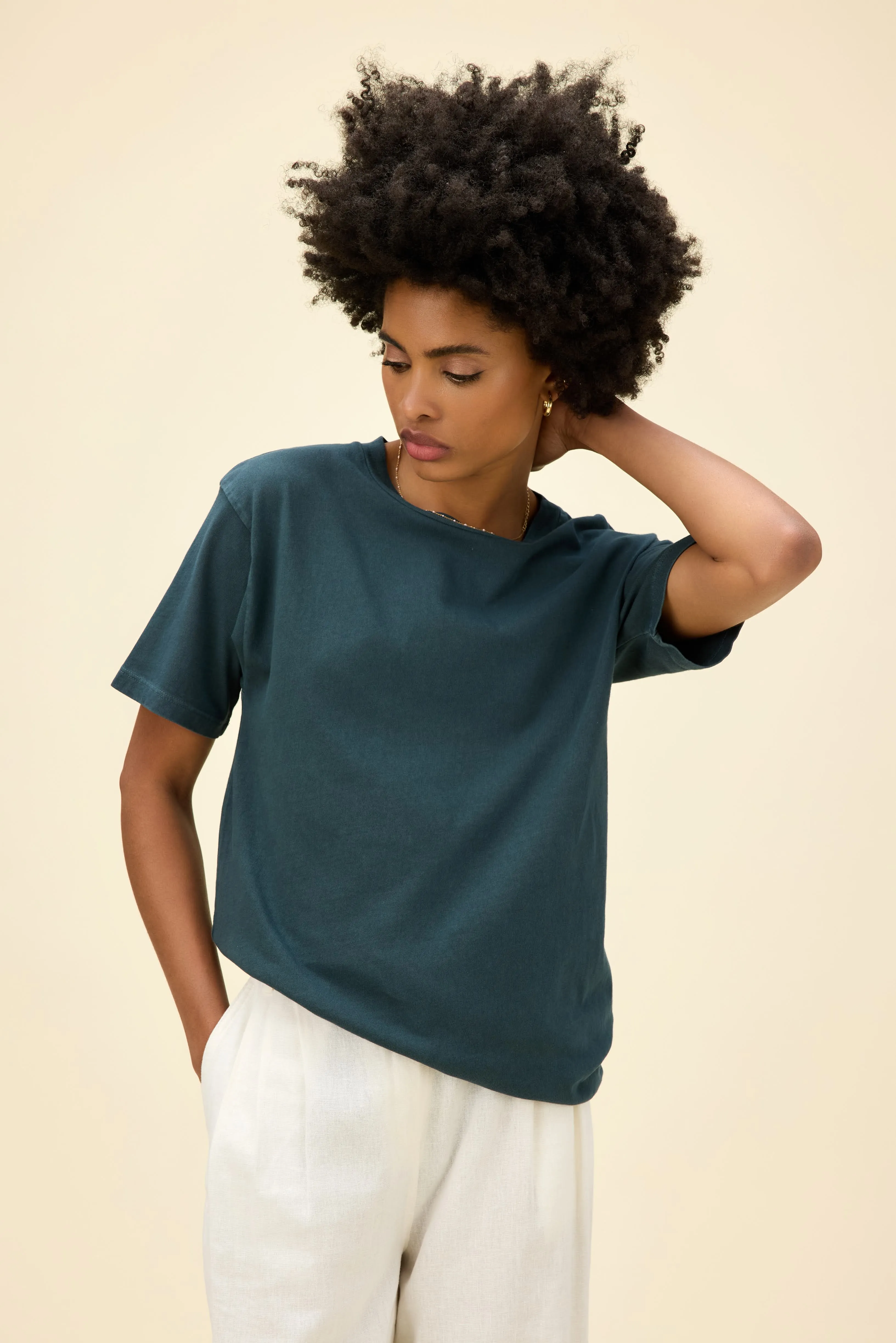 Solid Weekend Tee in Vintage Black sold by Daydreamer