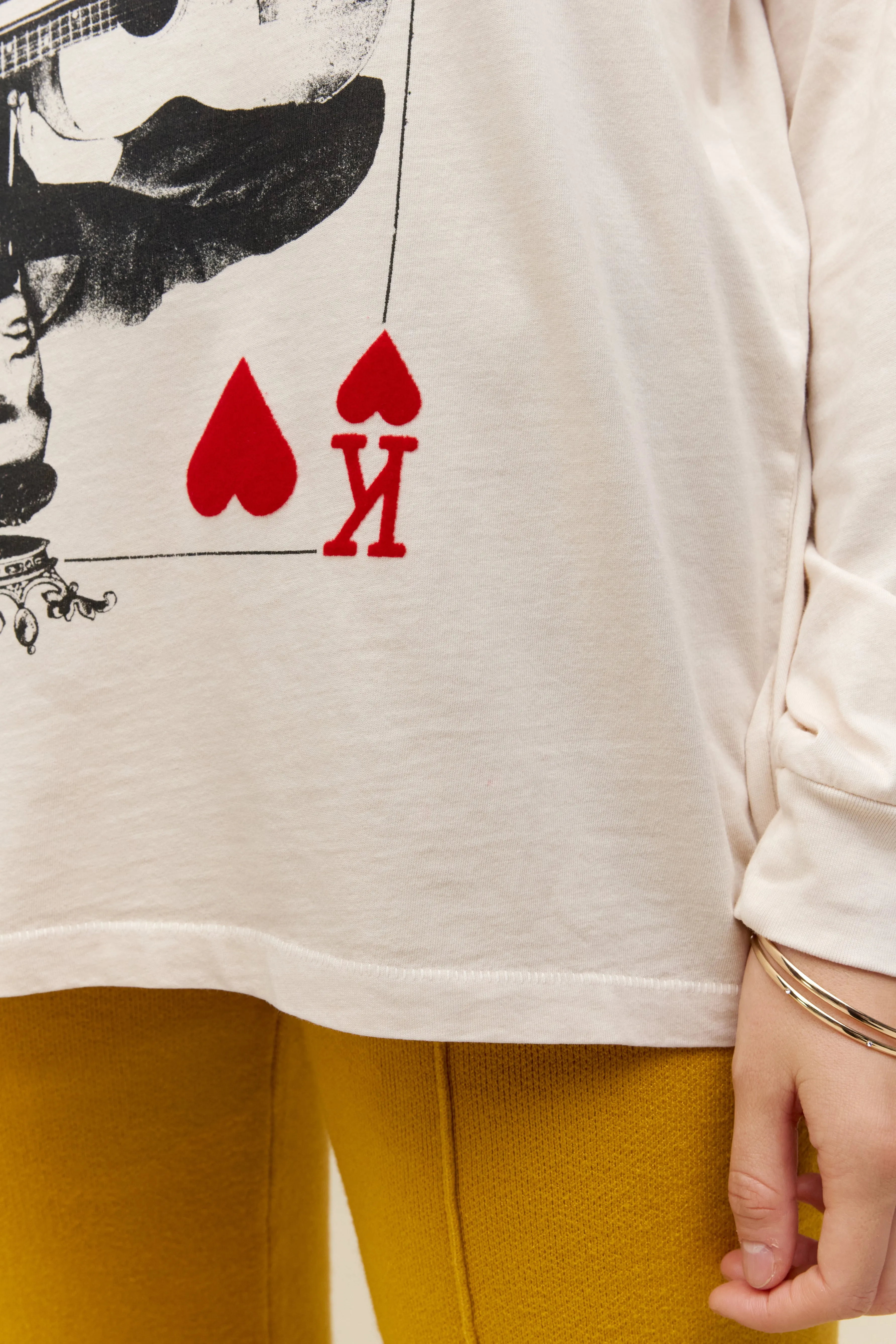 Sun Records X Elvis King of Hearts Merch Long Sleeve in Dirty White sold by Daydreamer product image thumbnail 2