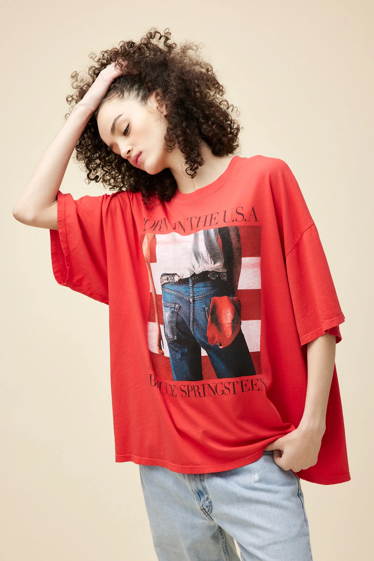 Bruce Springsteen Americana OS Tee in Vintage Red sold by Daydreamer product image thumbnail 3