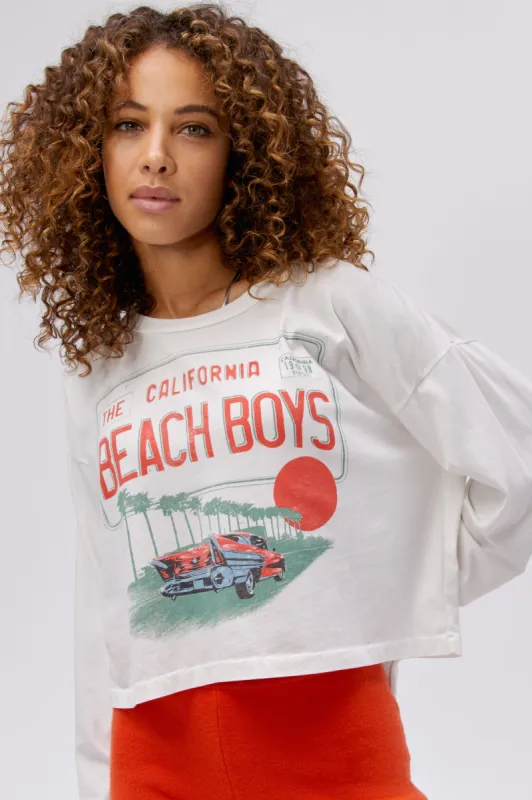 The Beach Boys License Plate Crop LS Merch in Vintage White sold by Daydreamer