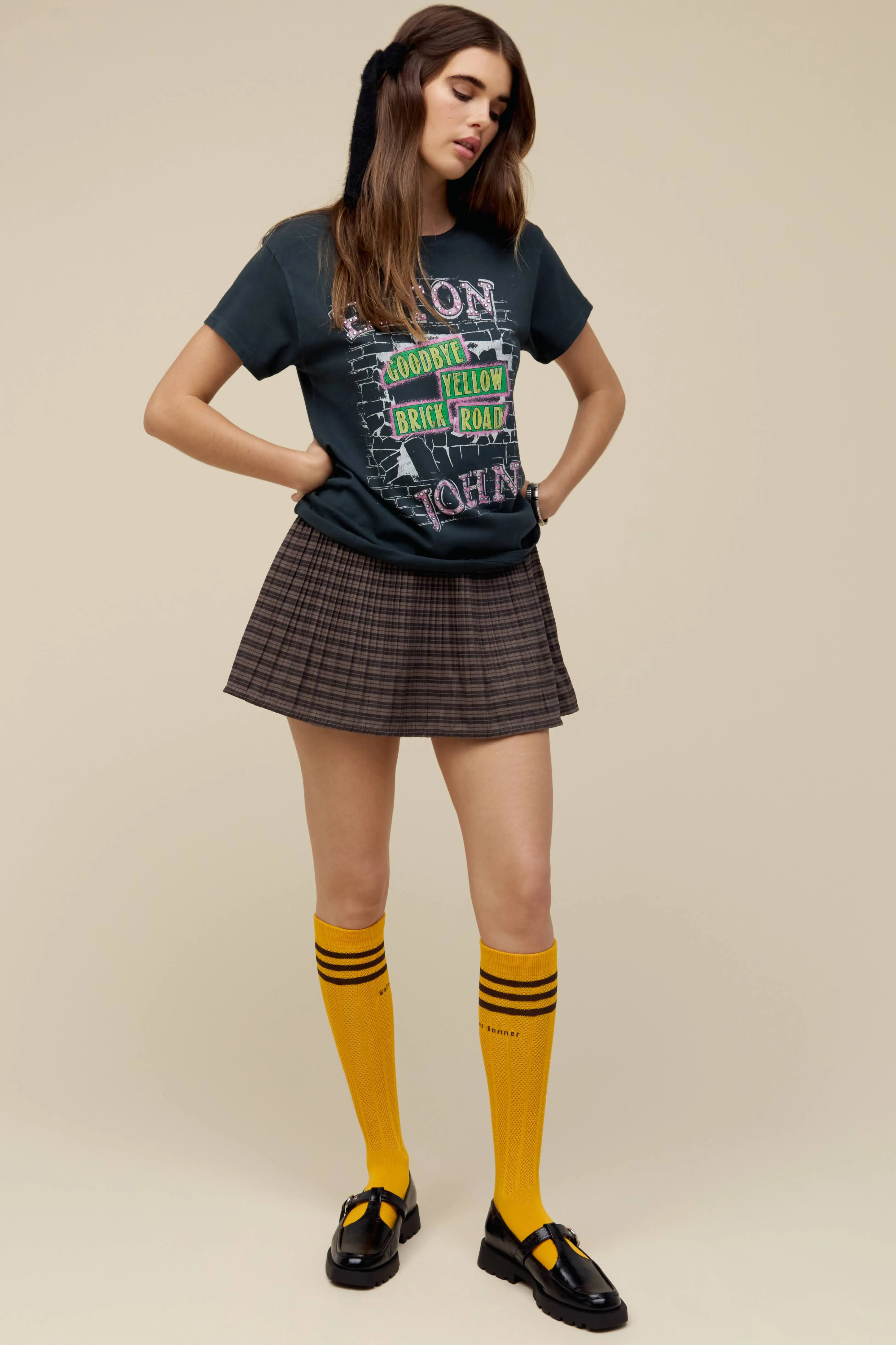 Elton John Goodbye Yellow Brick Road Tour Tee in Vintage Black sold by Daydreamer product image thumbnail 2