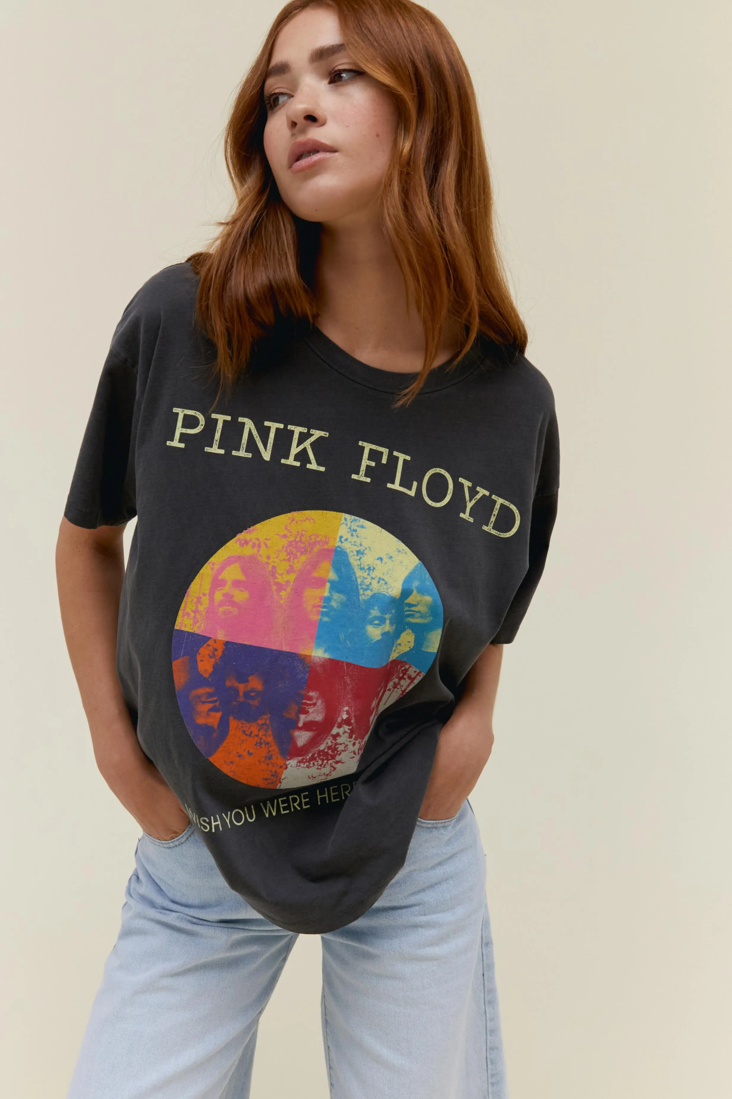 Pink Floyd Wish You Were Here Merch Tee in Pigment Black sold by Daydreamer