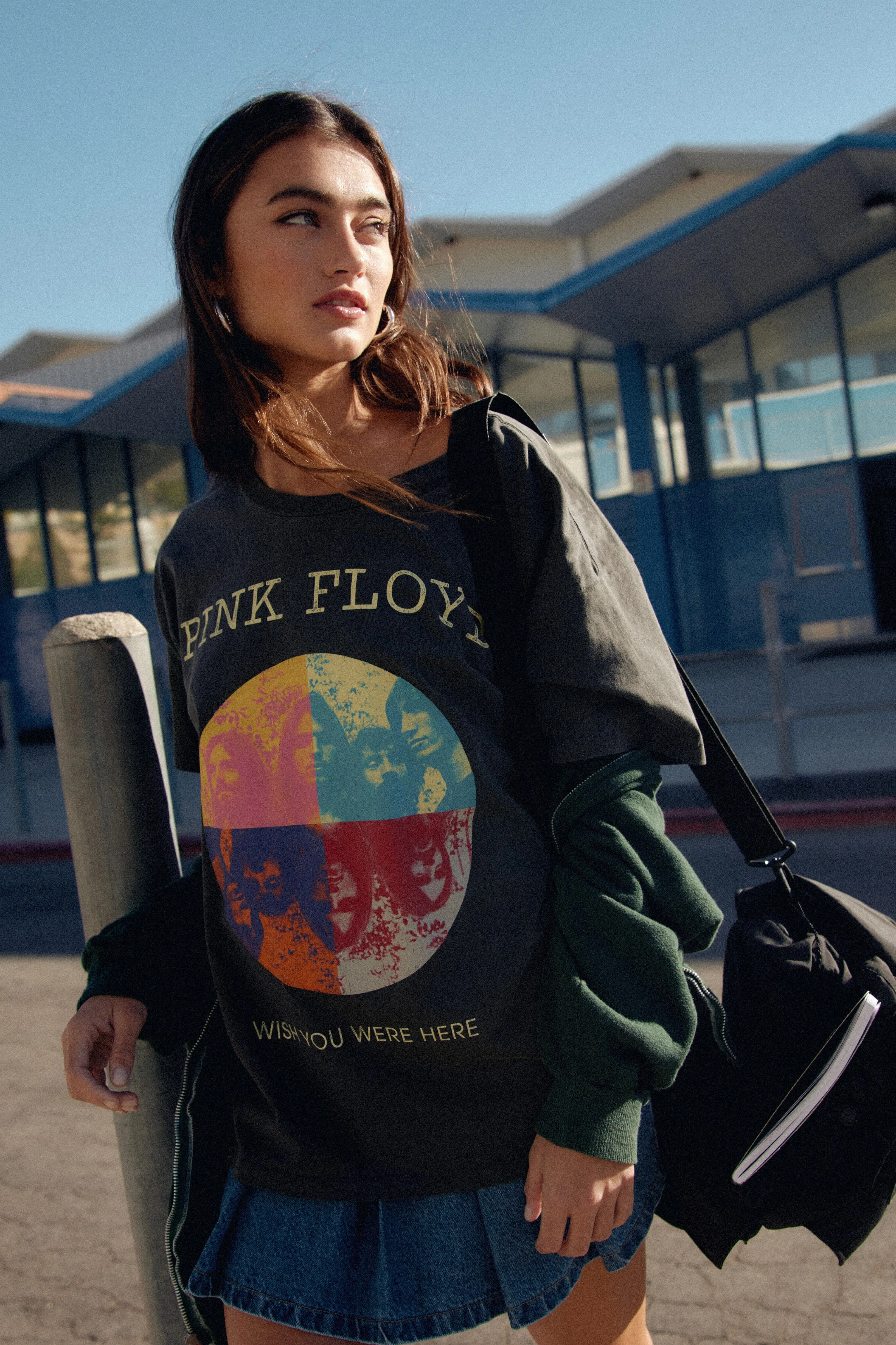Pink Floyd Wish You Were Here Merch Tee in Pigment Black sold by Daydreamer product image thumbnail 4