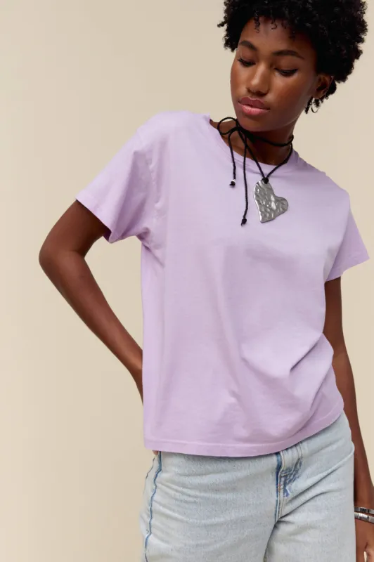 Solid Solo Tee in Lavender Bloom sold by Daydreamer