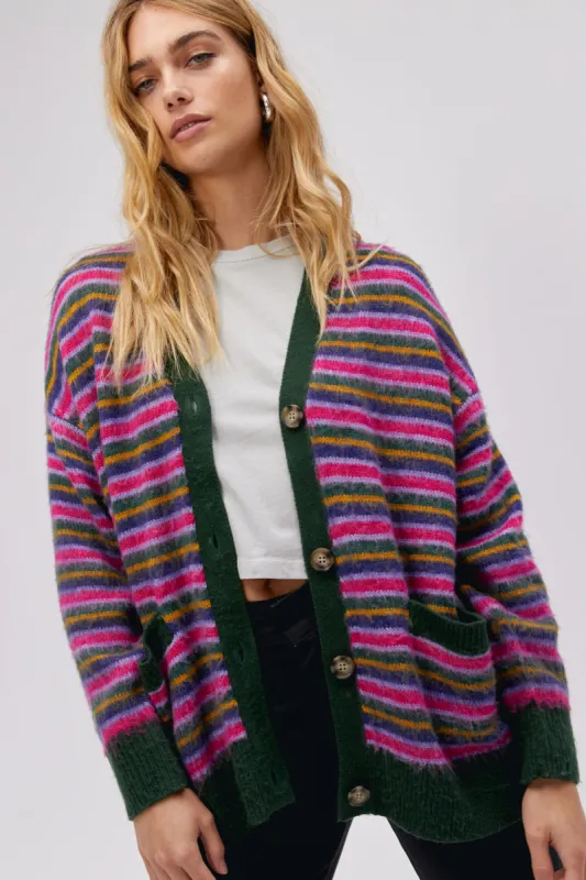 Stripe Cardigan in Garden Bloom sold by Daydreamer