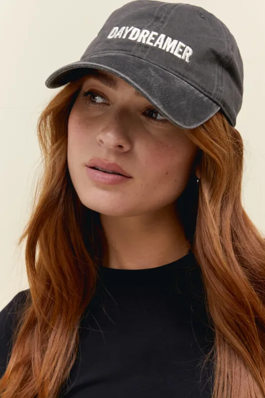 Daydreamer Logo Dad Hat in Washed Black sold by Daydreamer