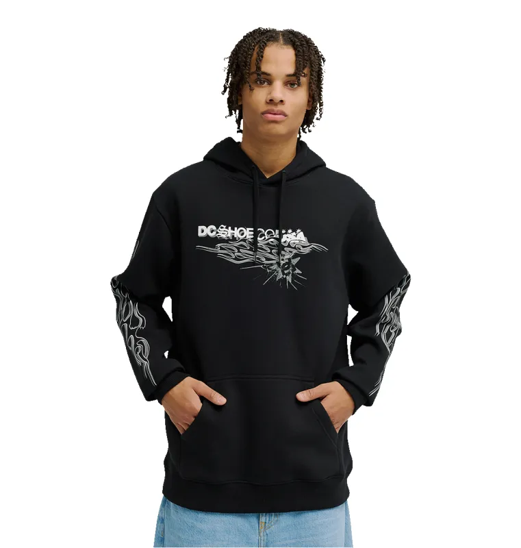 Men's Side Flame Hoodie made by DC