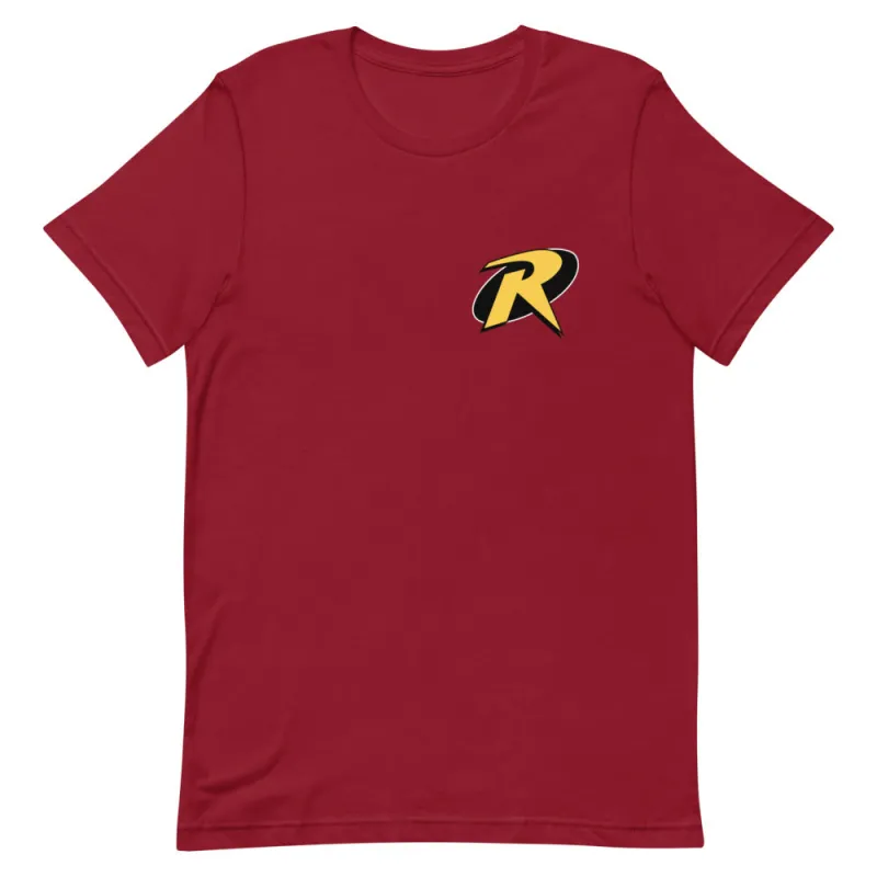 ROBIN (Tim Drake) ‘90s “R” Logo T-shirt sold by DC Comics