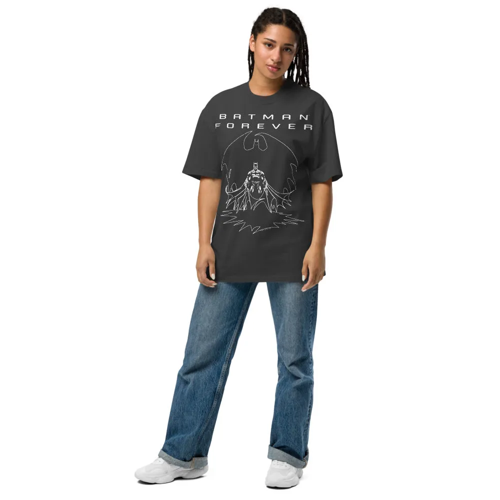 BATMAN FOREVER Walks in Shadow Oversized Faded T-shirt sold by DC Comics product image thumbnail 4