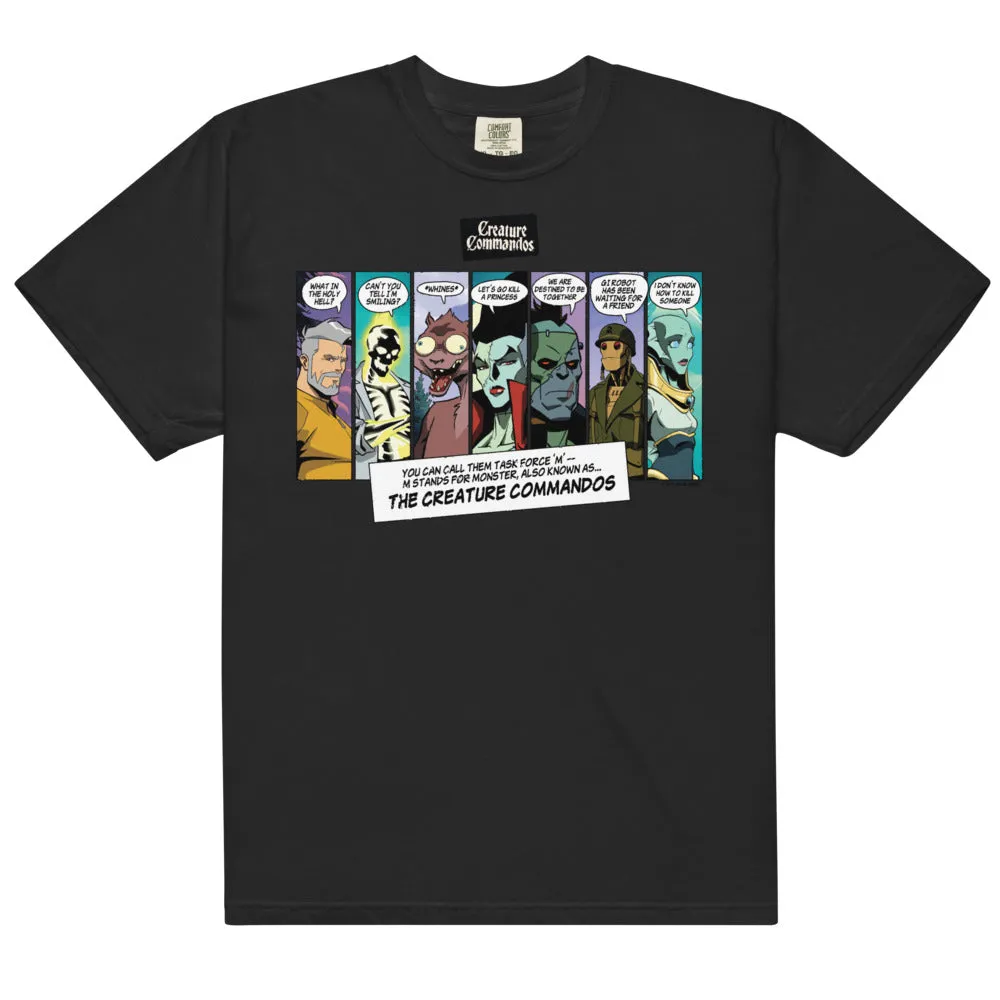 CREATURE COMMANDOS Panels Comfort Colors T-shirt sold by DC Comics