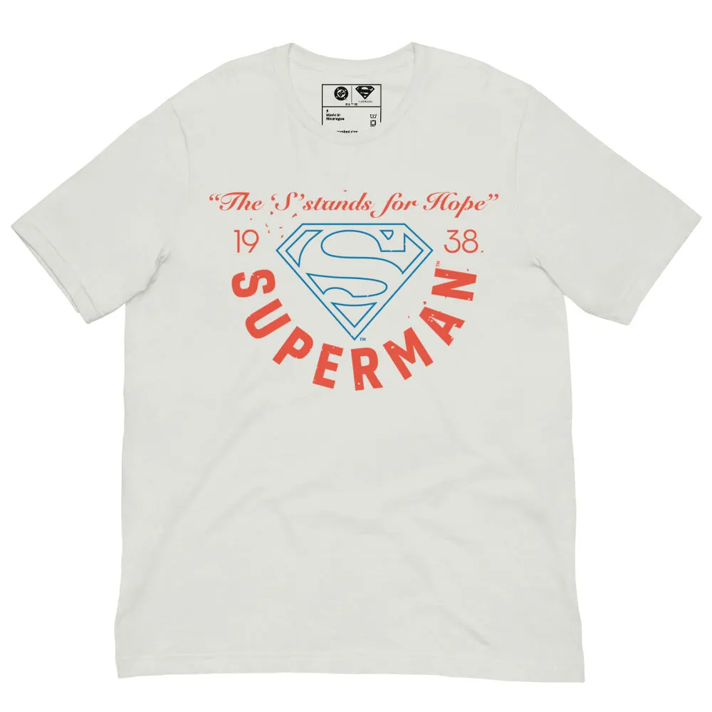 SUPERMAN "The "S" Stands for Hope" 1938 T-Shirt sold by DC Comics product image thumbnail 2