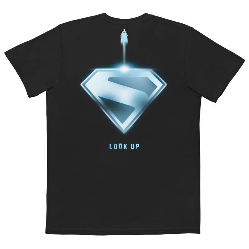 SUPERMAN (2025 Movie) "Look Up" Comfort Colors Pocket T-Shirt sold by DC Comics